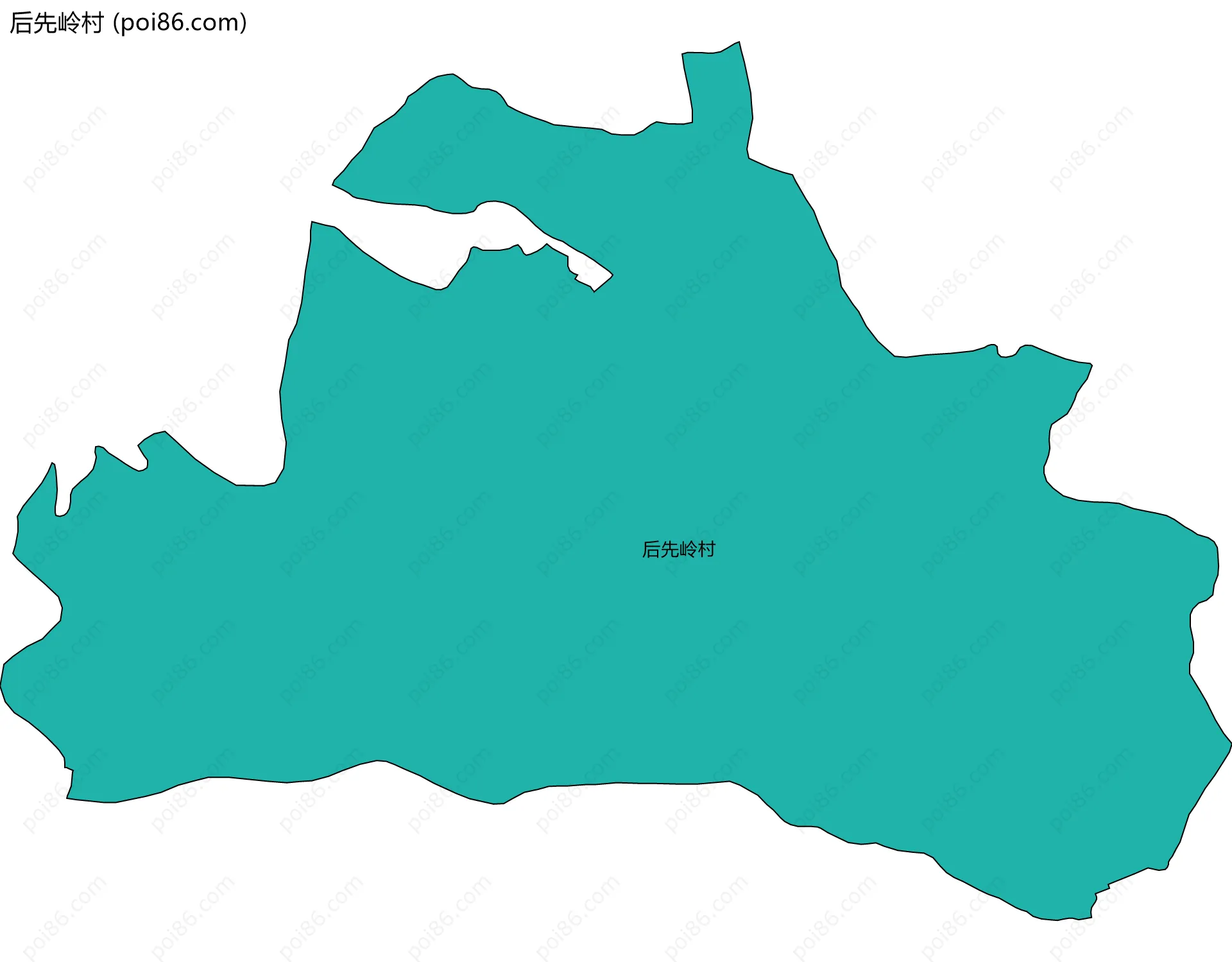 后先岭村边界地图