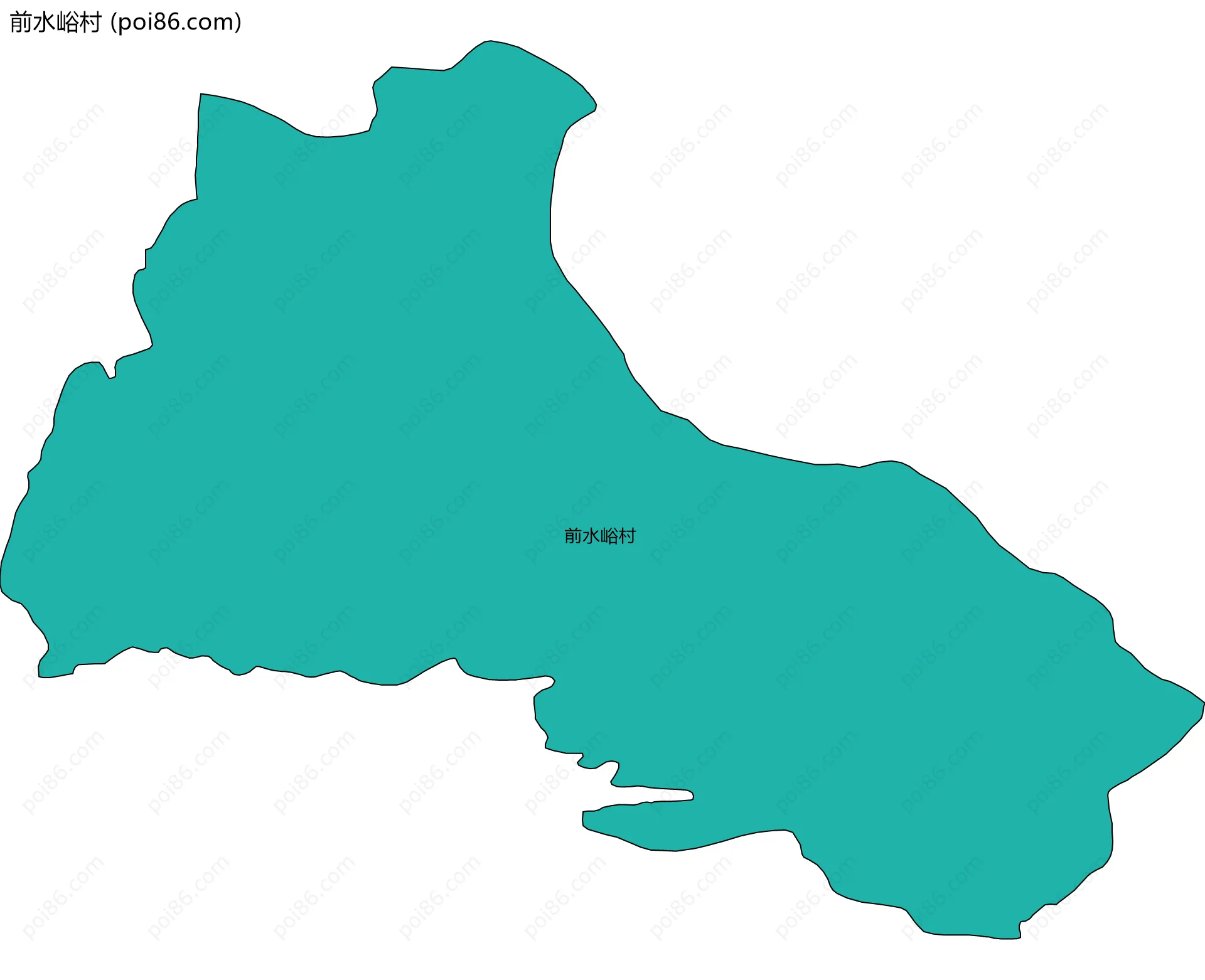 前水峪村边界地图