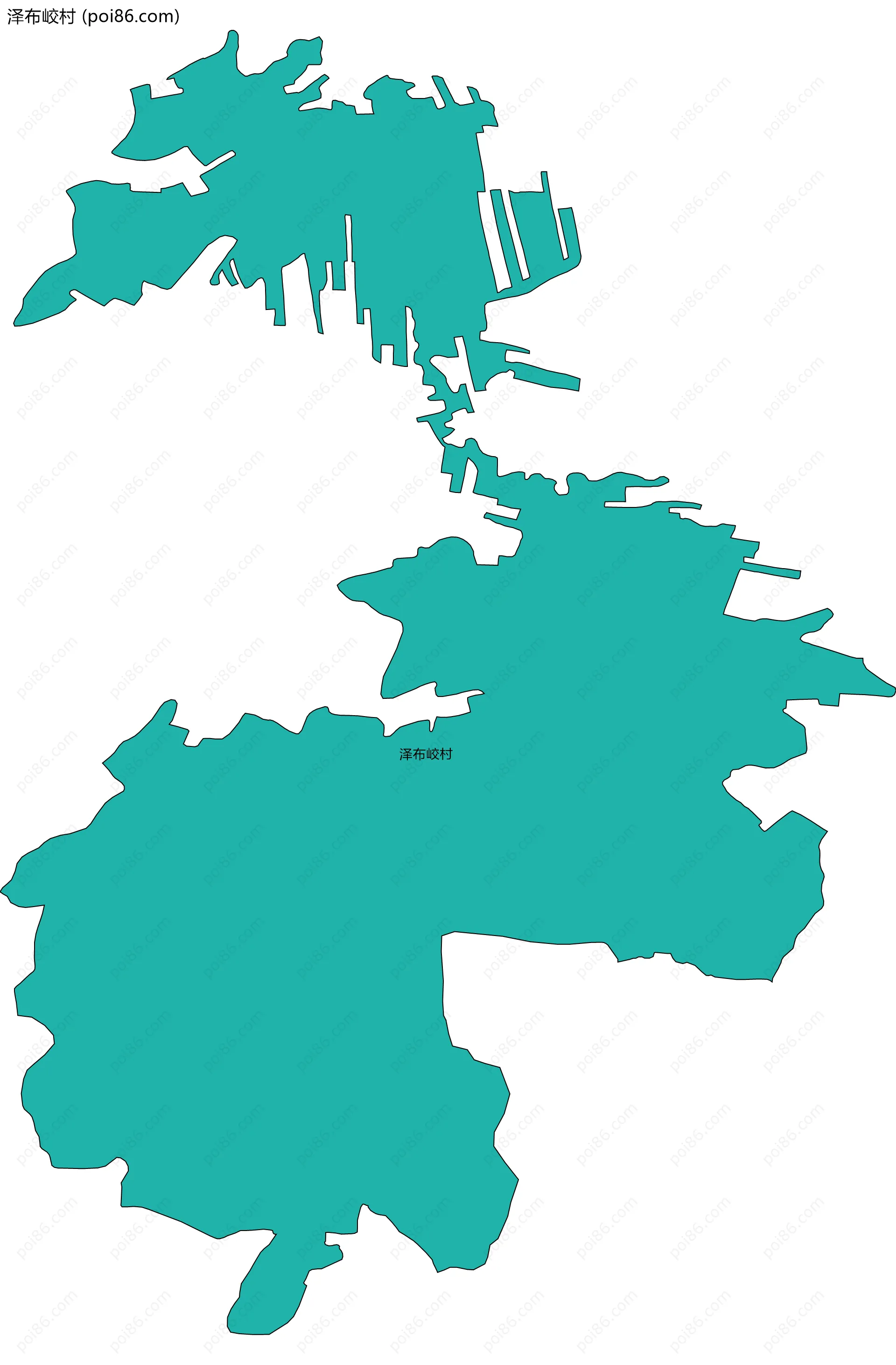 泽布峧村边界地图