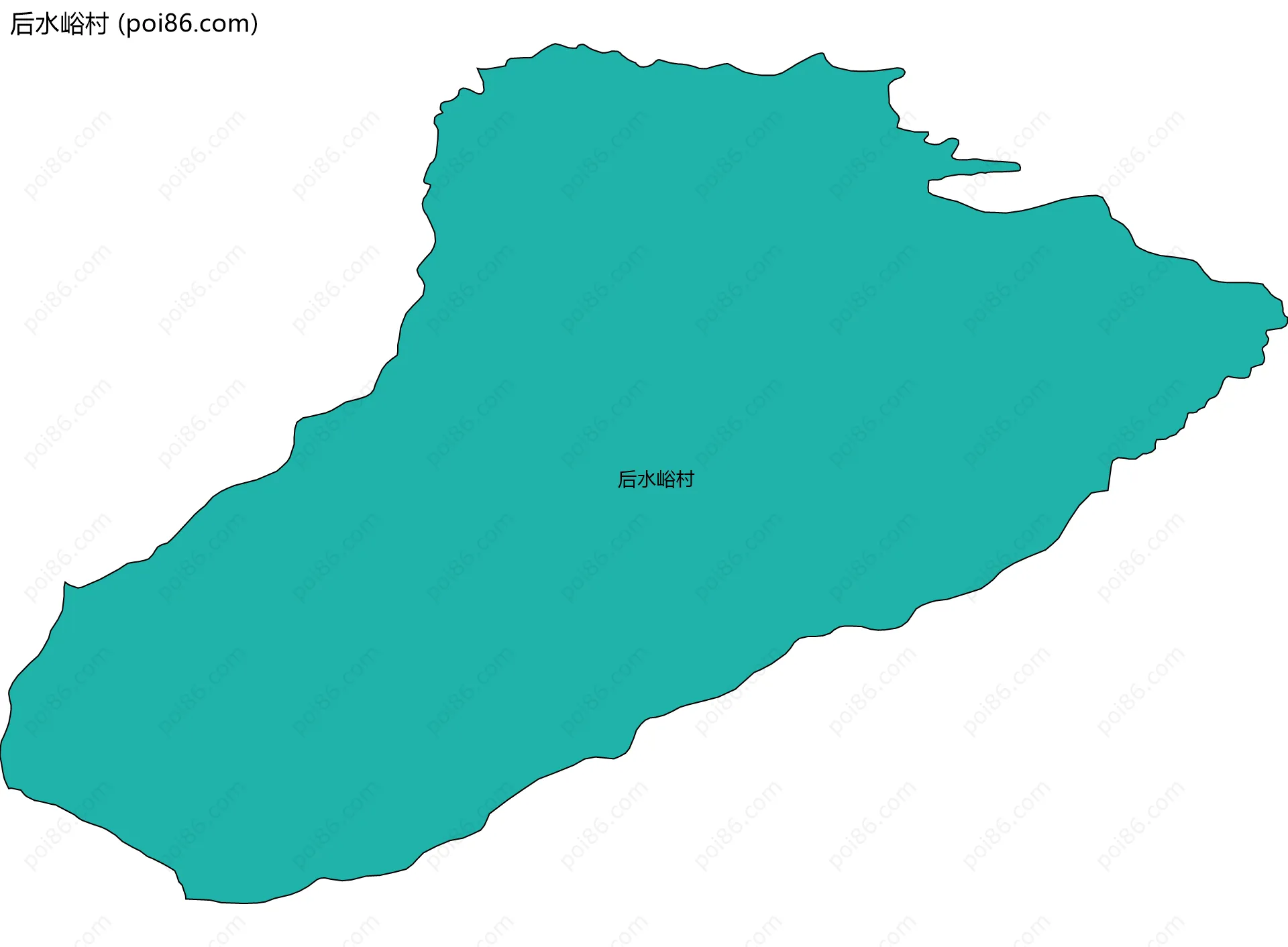 后水峪村边界地图