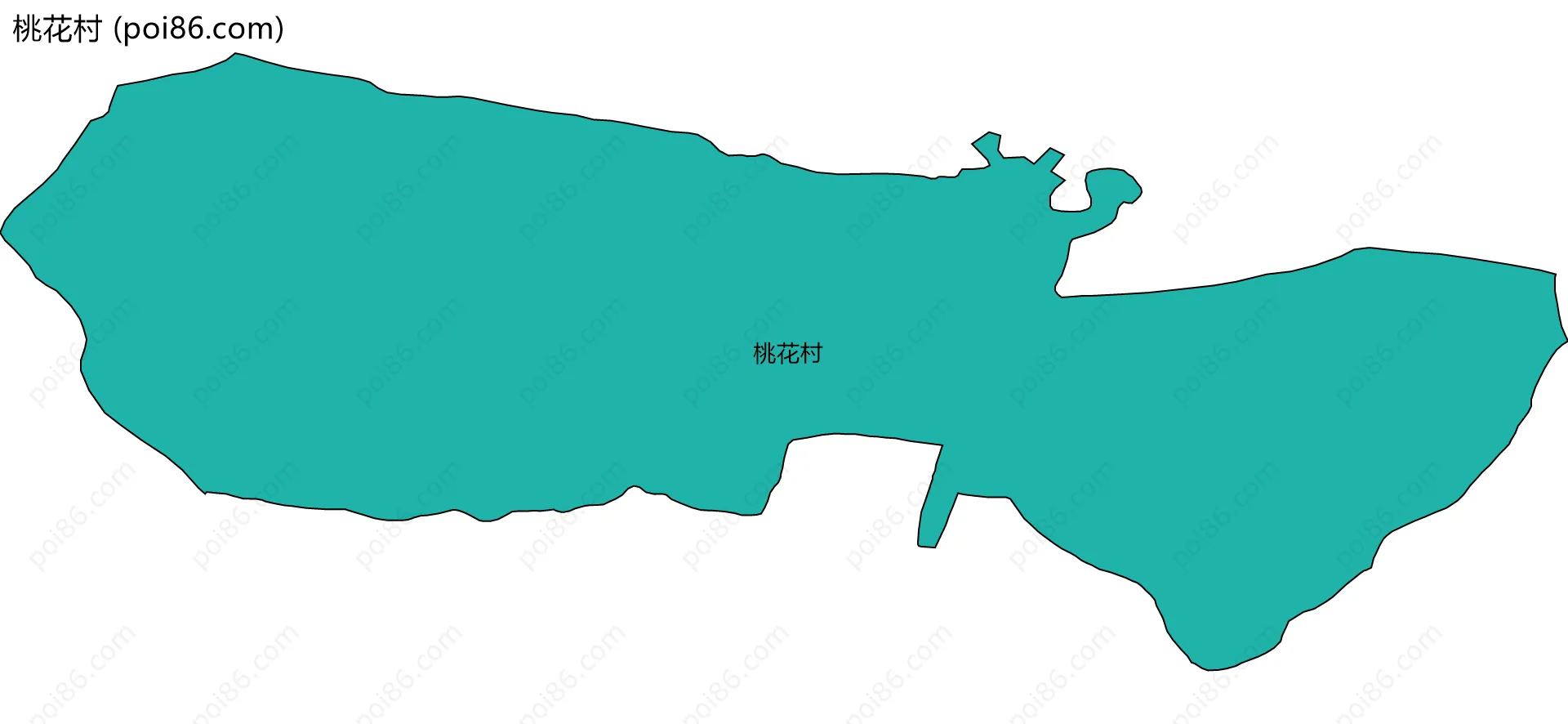 桃花村边界地图