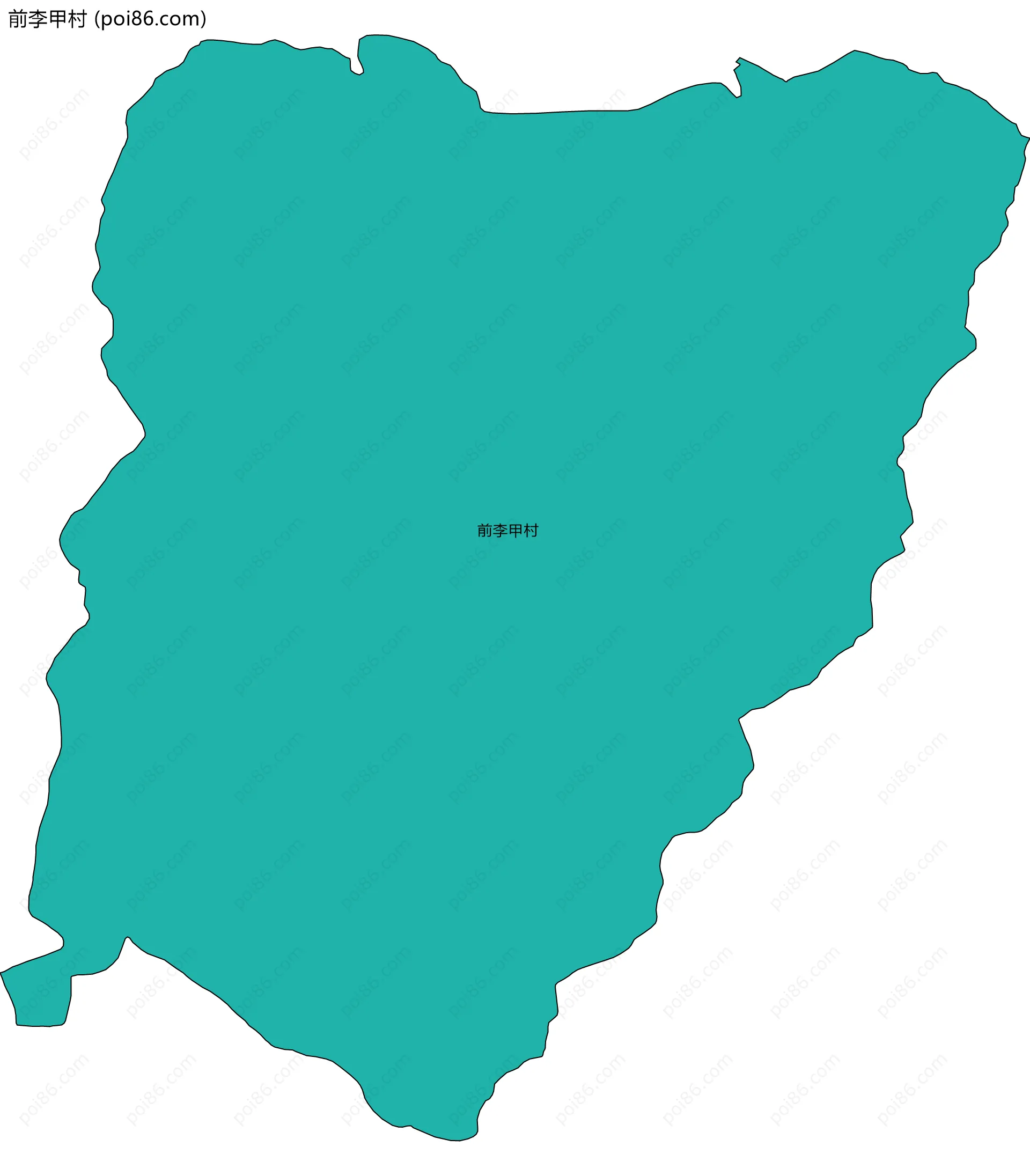 前李甲村边界地图