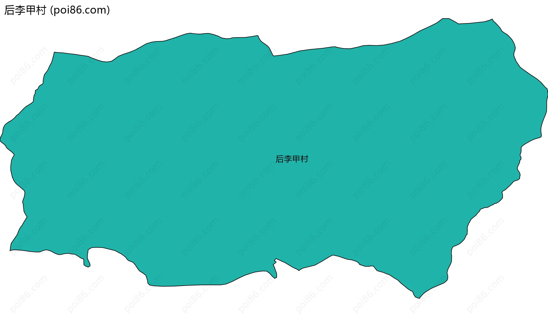 后李甲村边界地图