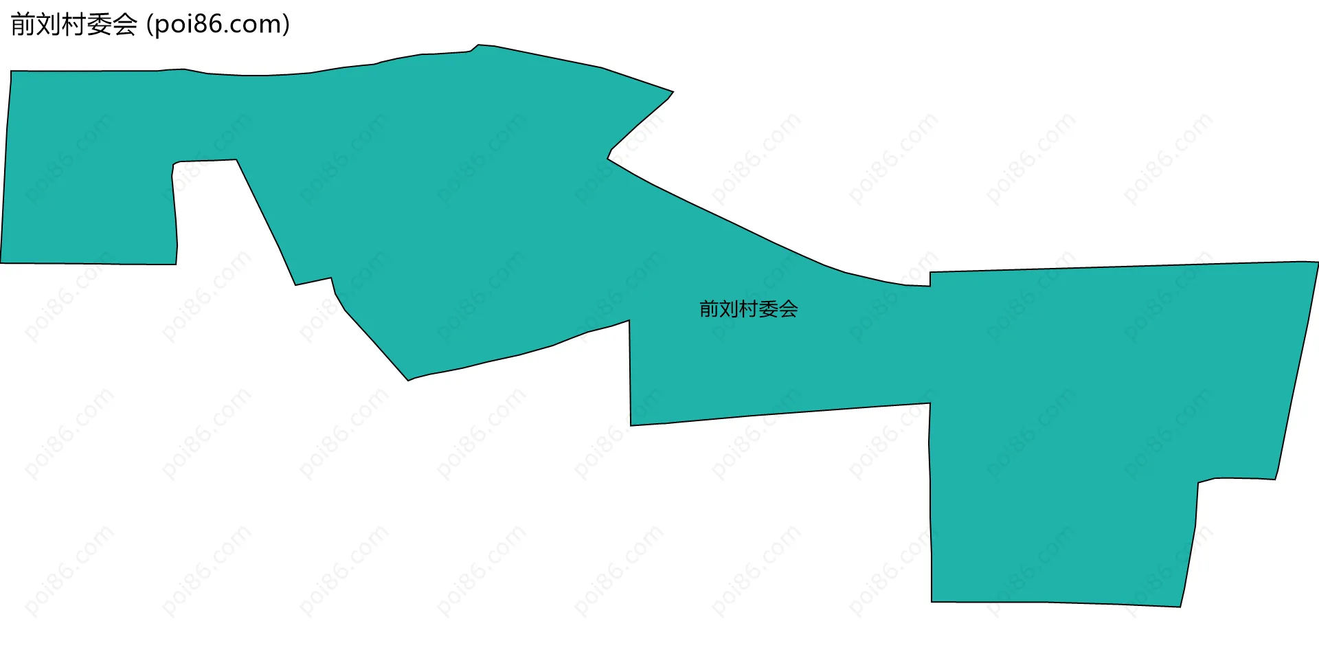 前刘村委会边界地图