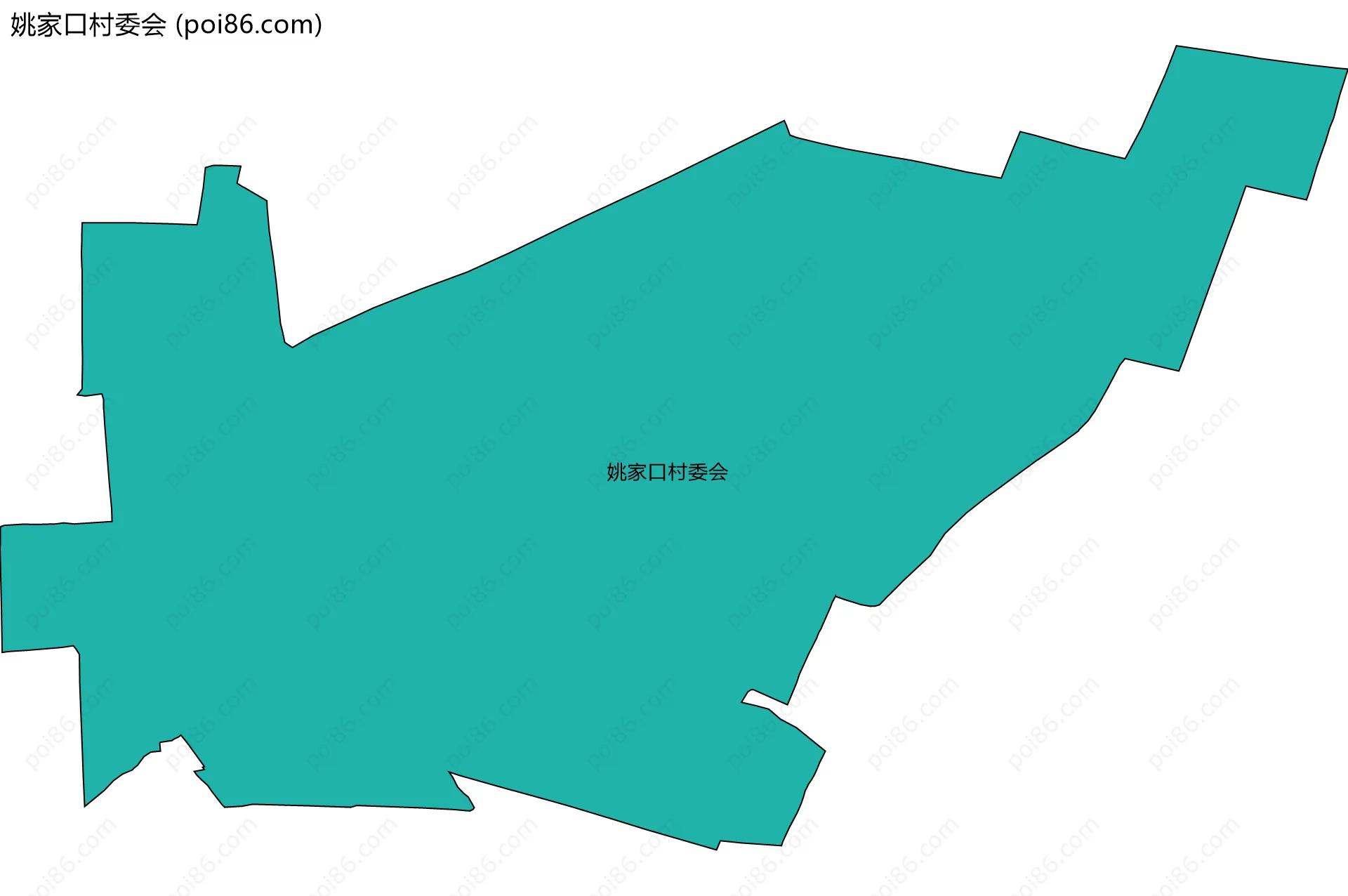 姚家口村委会边界地图