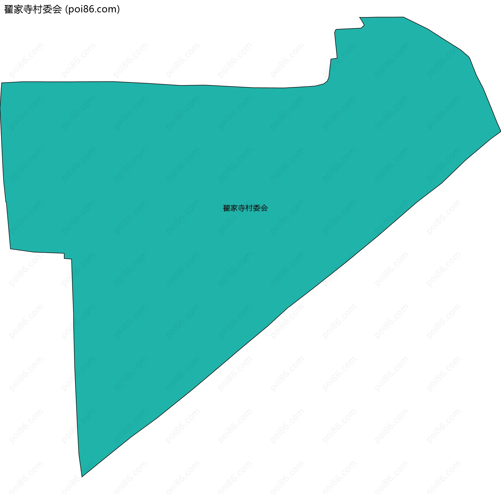 翟家寺村委会边界地图