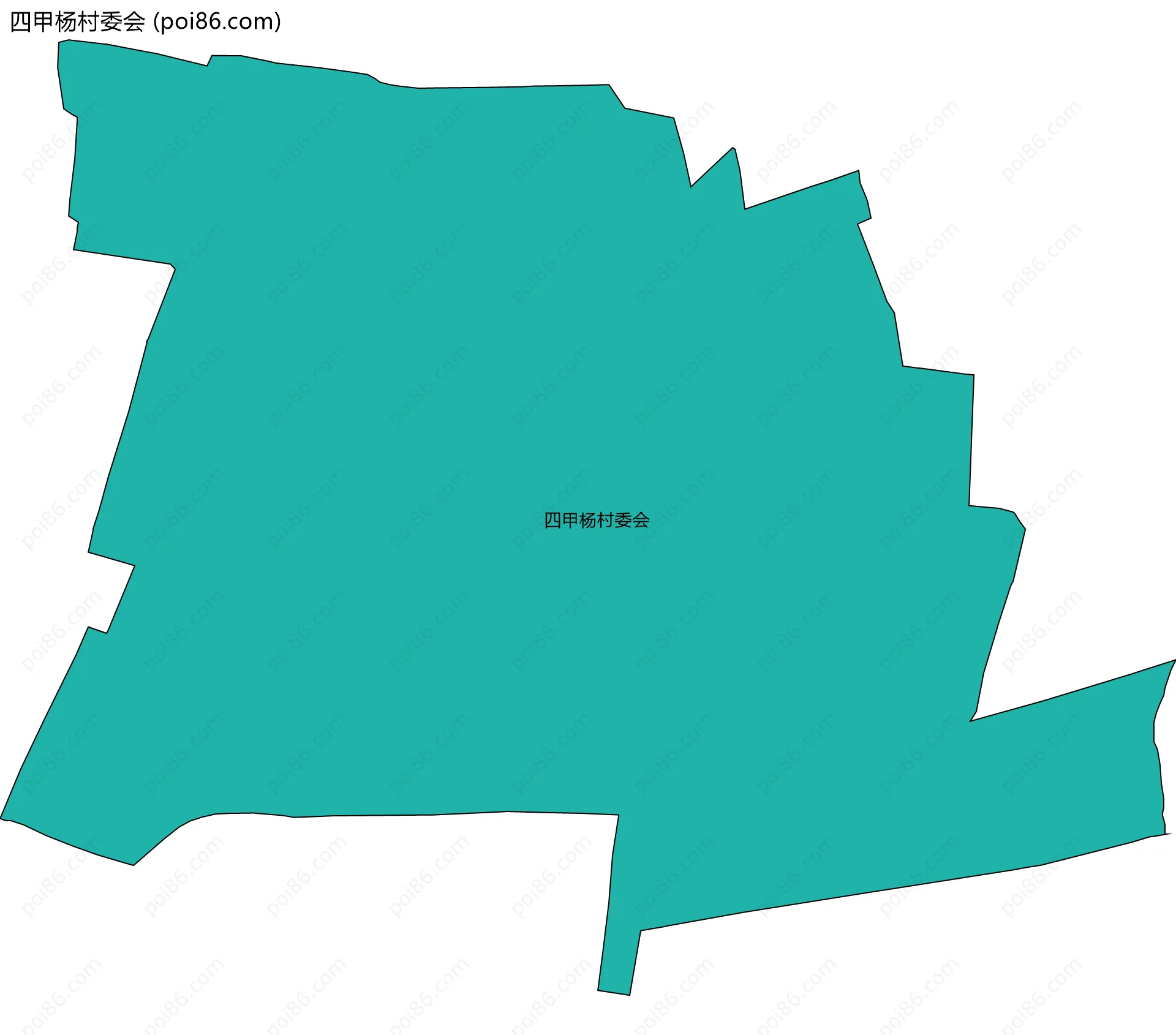 四甲杨村委会边界地图