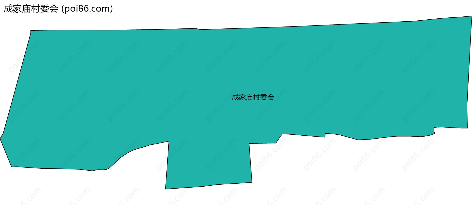 成家庙村委会边界地图