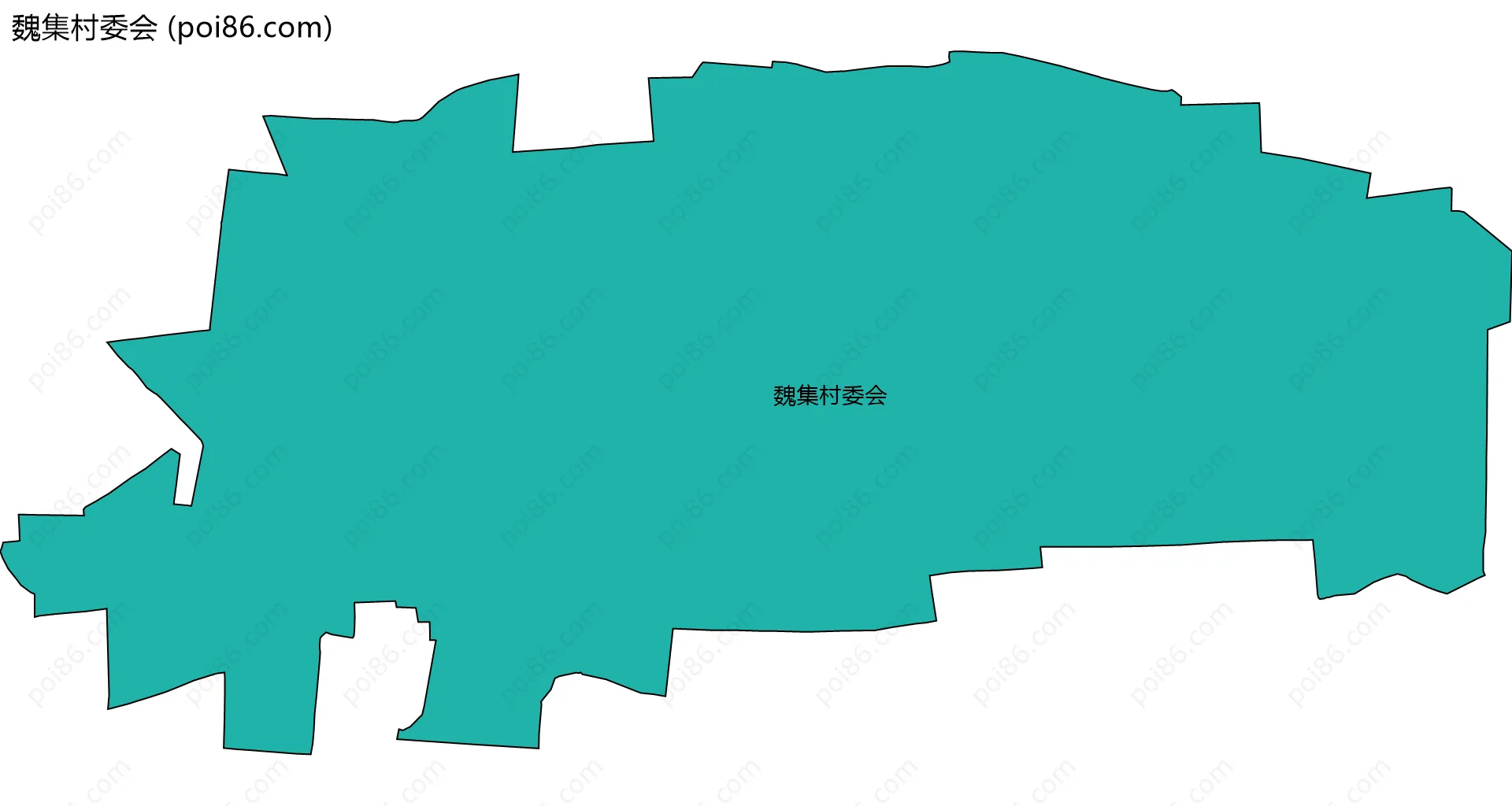 魏集村委会边界地图