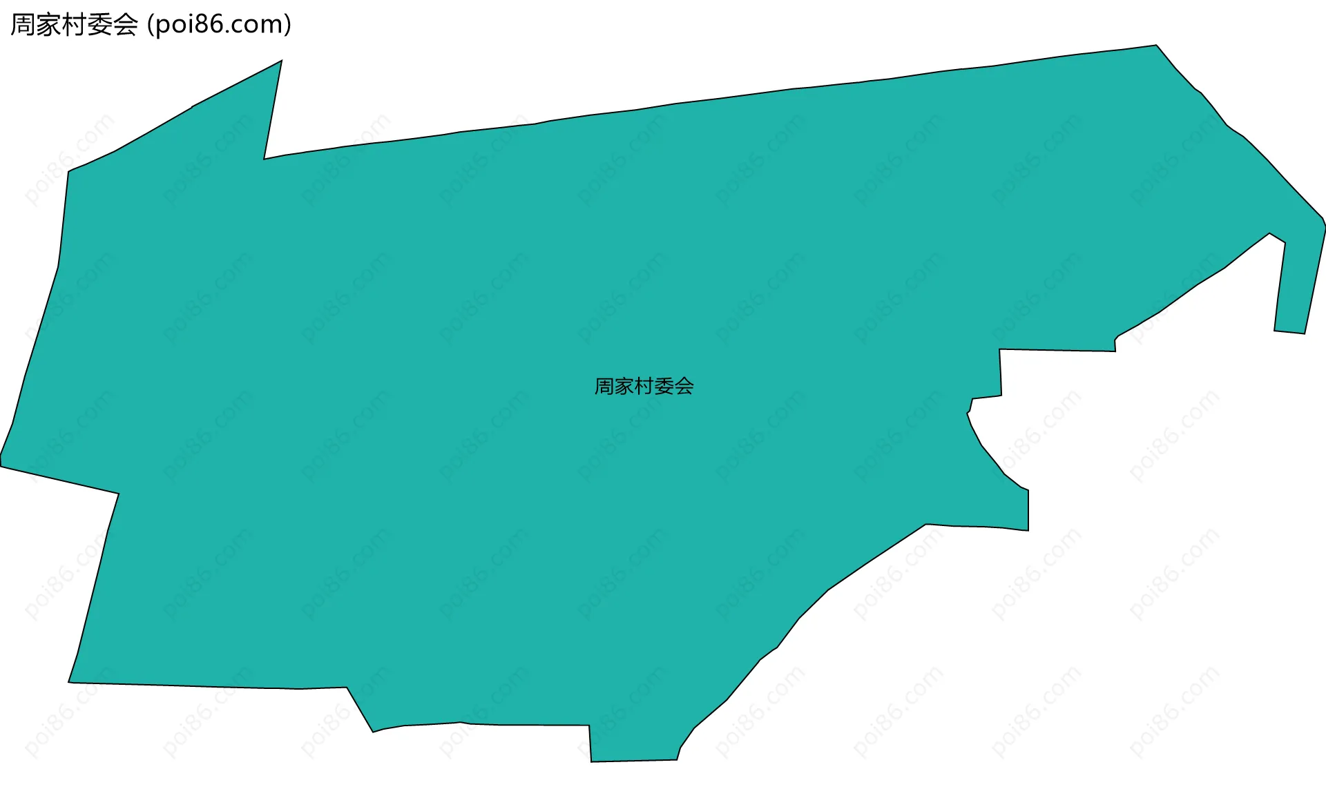 周家村委会边界地图