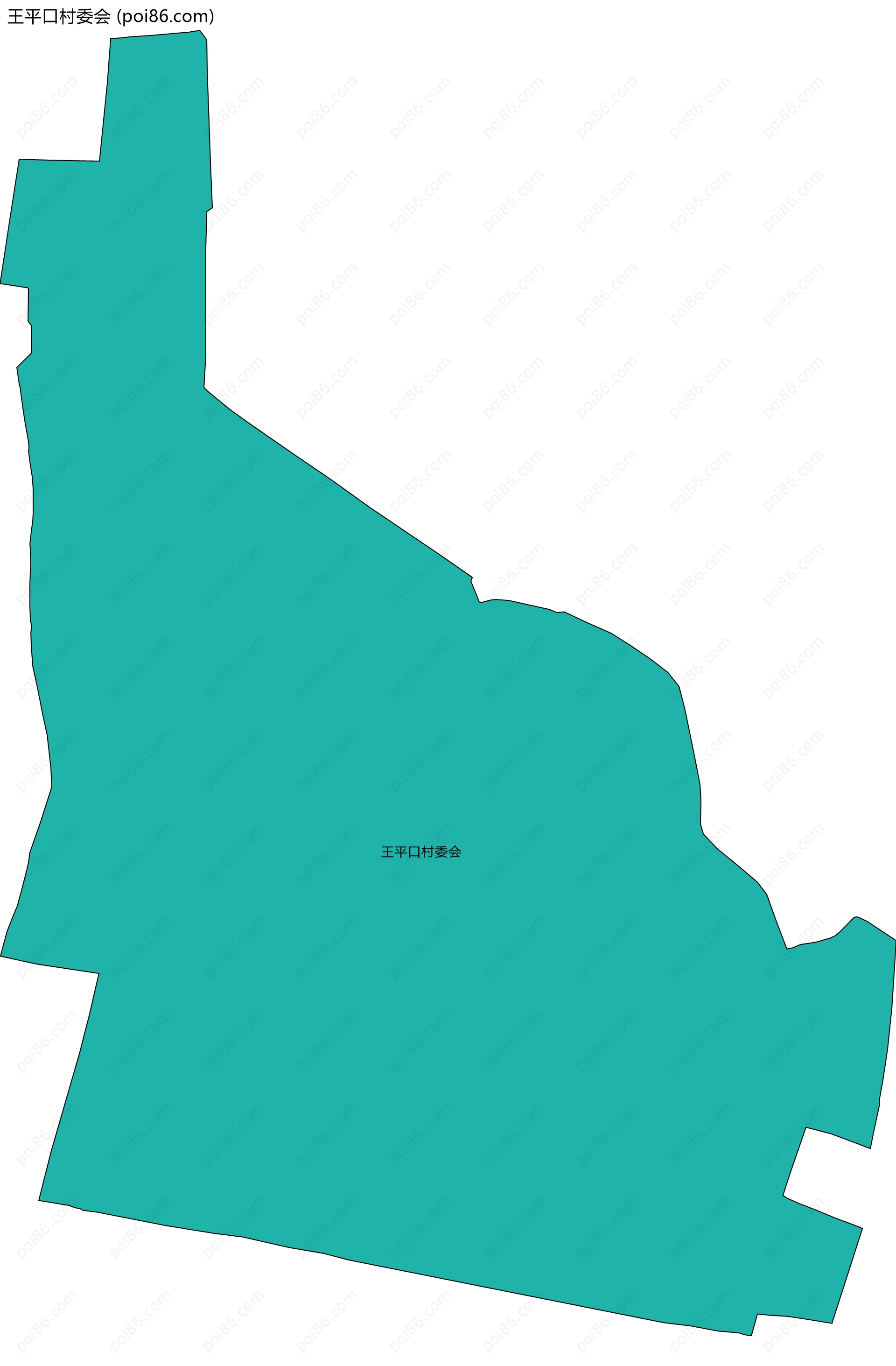王平口村委会边界地图