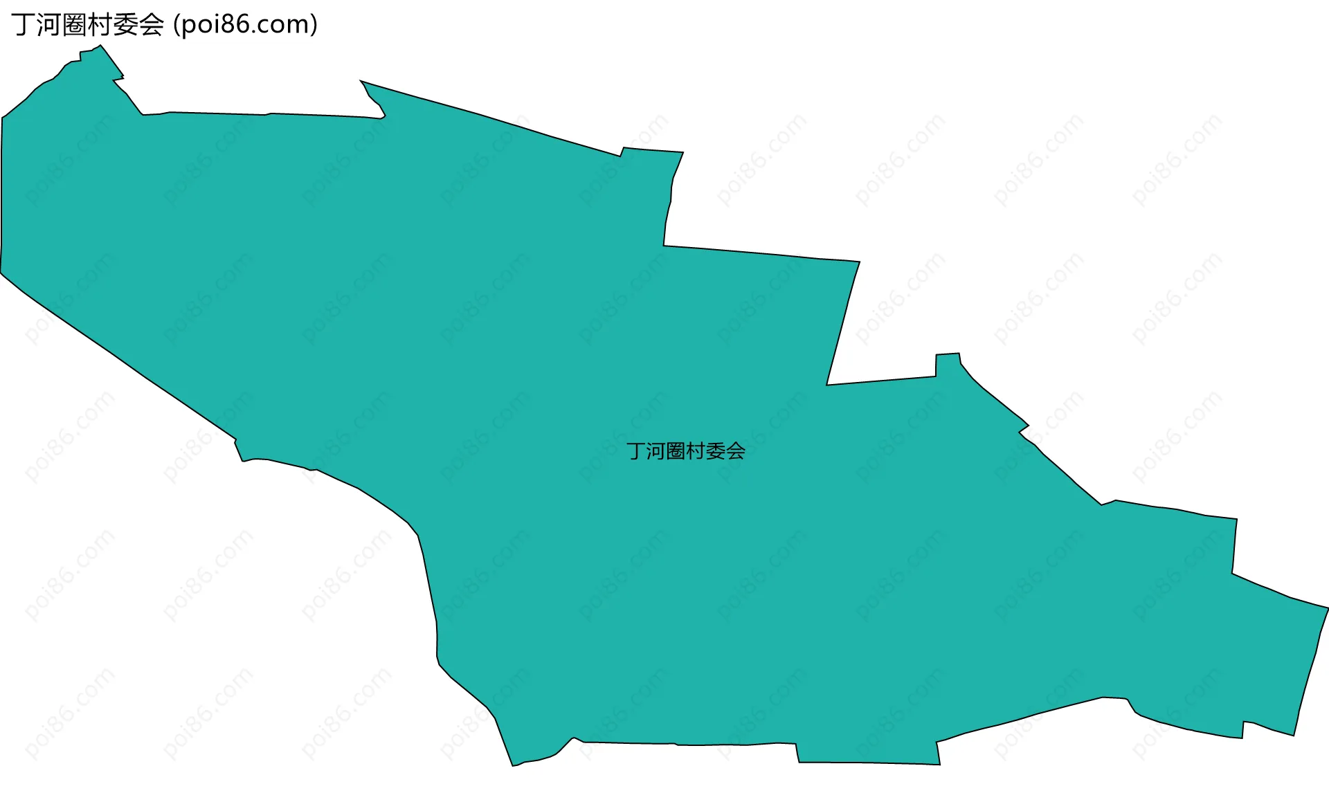 丁河圈村委会边界地图