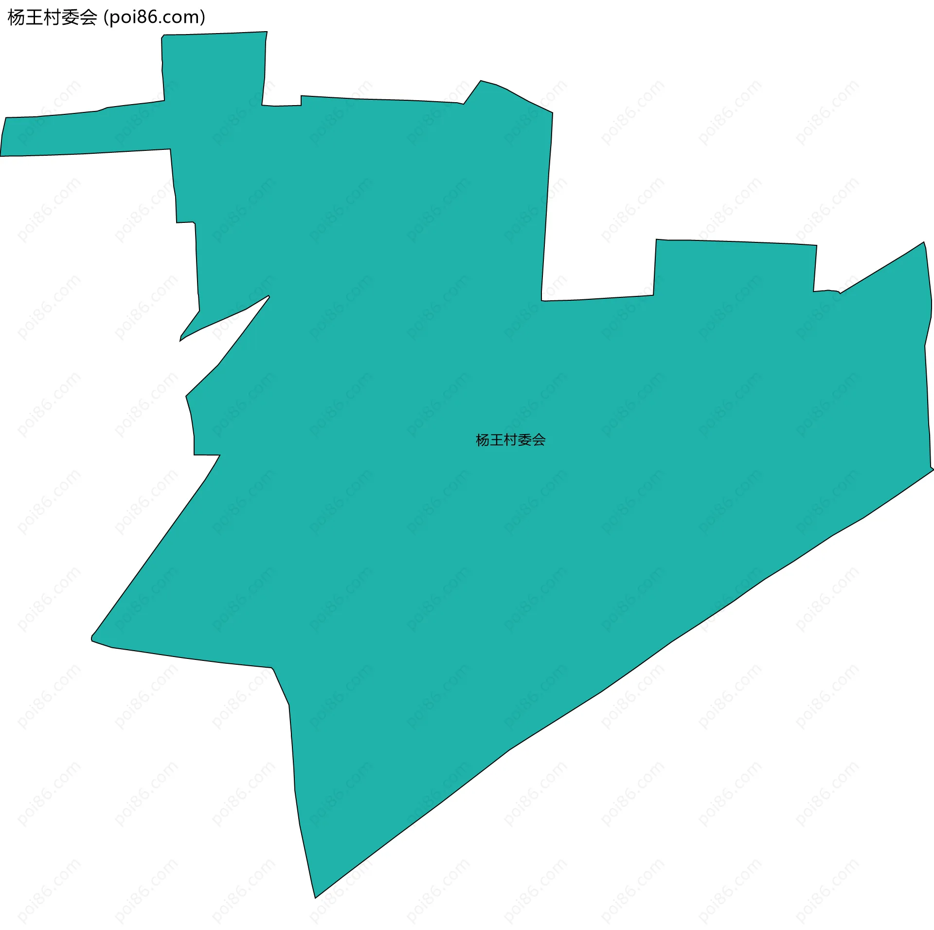 杨王村委会边界地图
