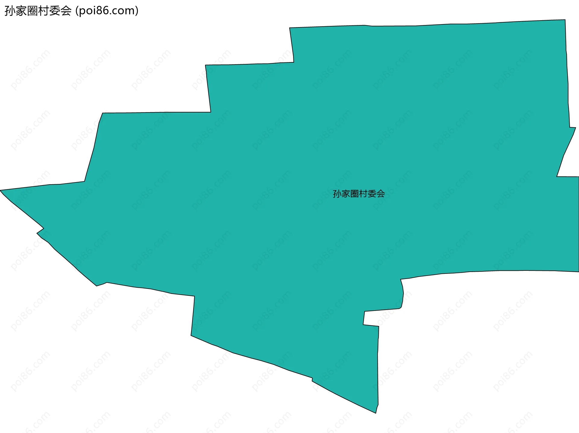 孙家圈村委会边界地图