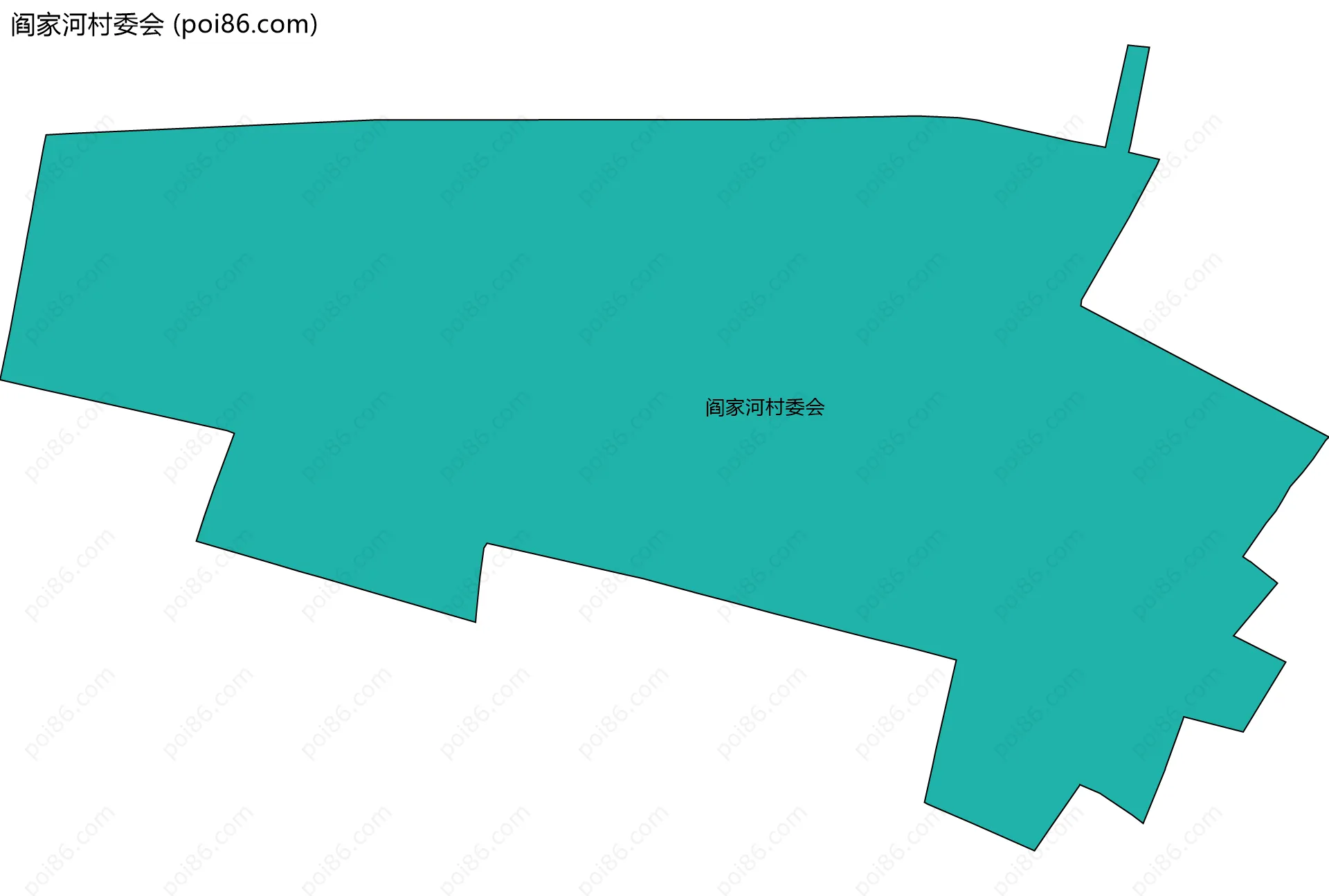 阎家河村委会边界地图