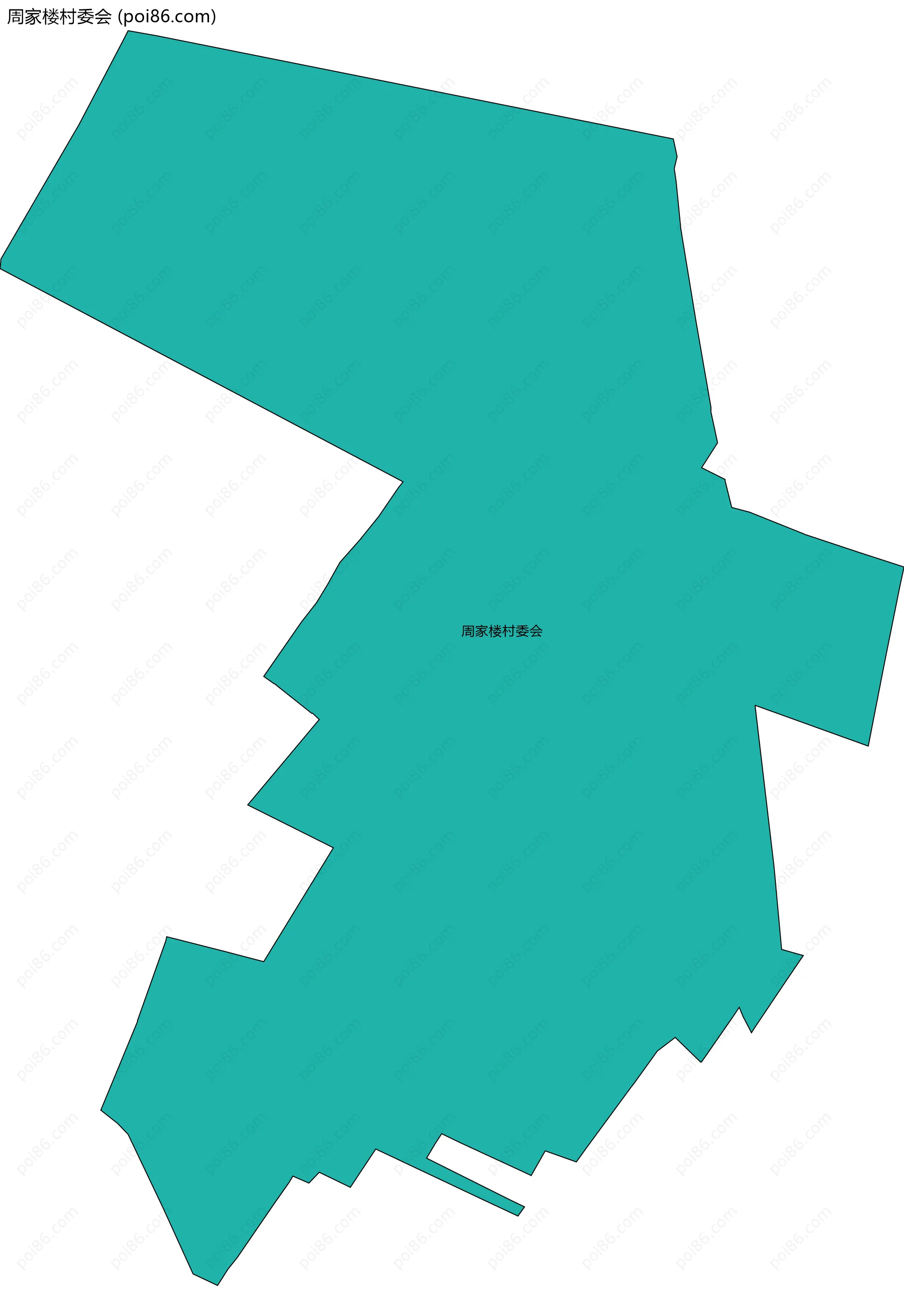 周家楼村委会边界地图