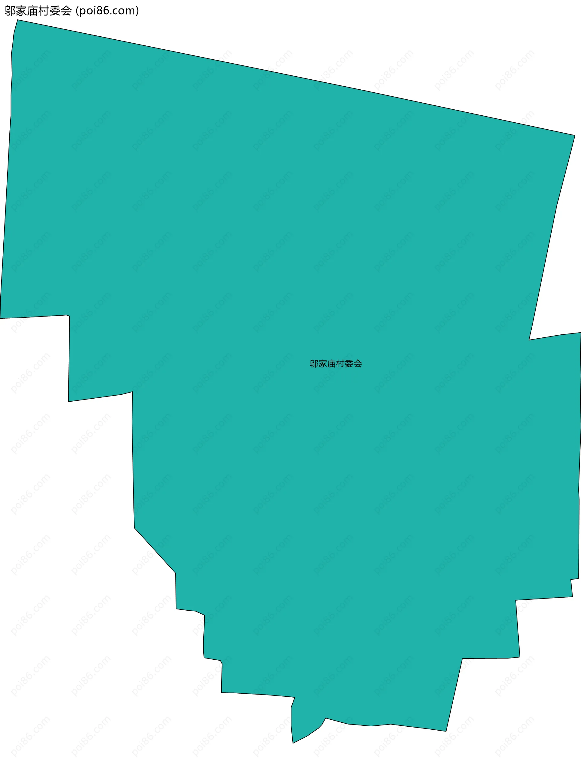 邬家庙村委会边界地图