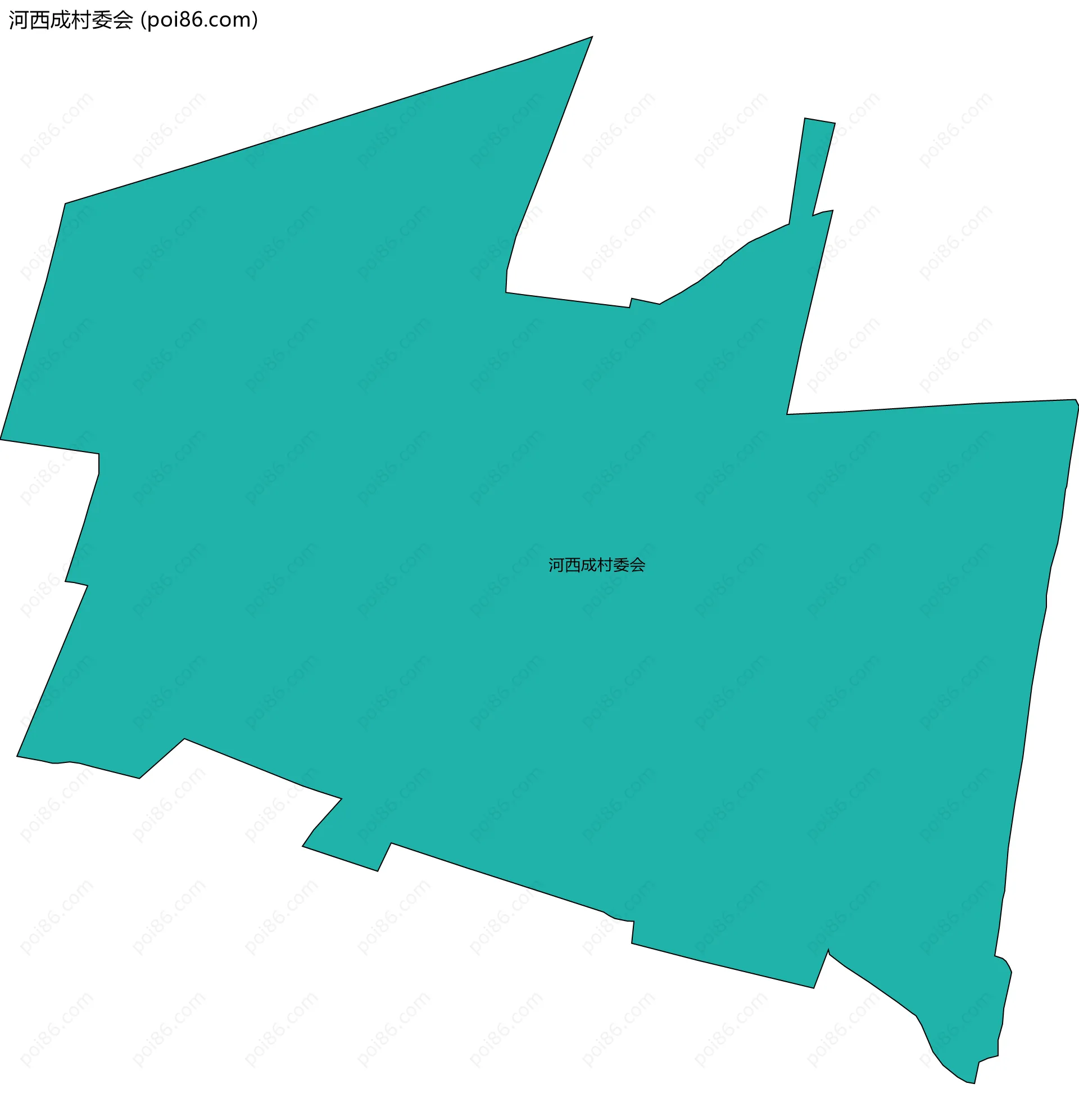 河西成村委会边界地图