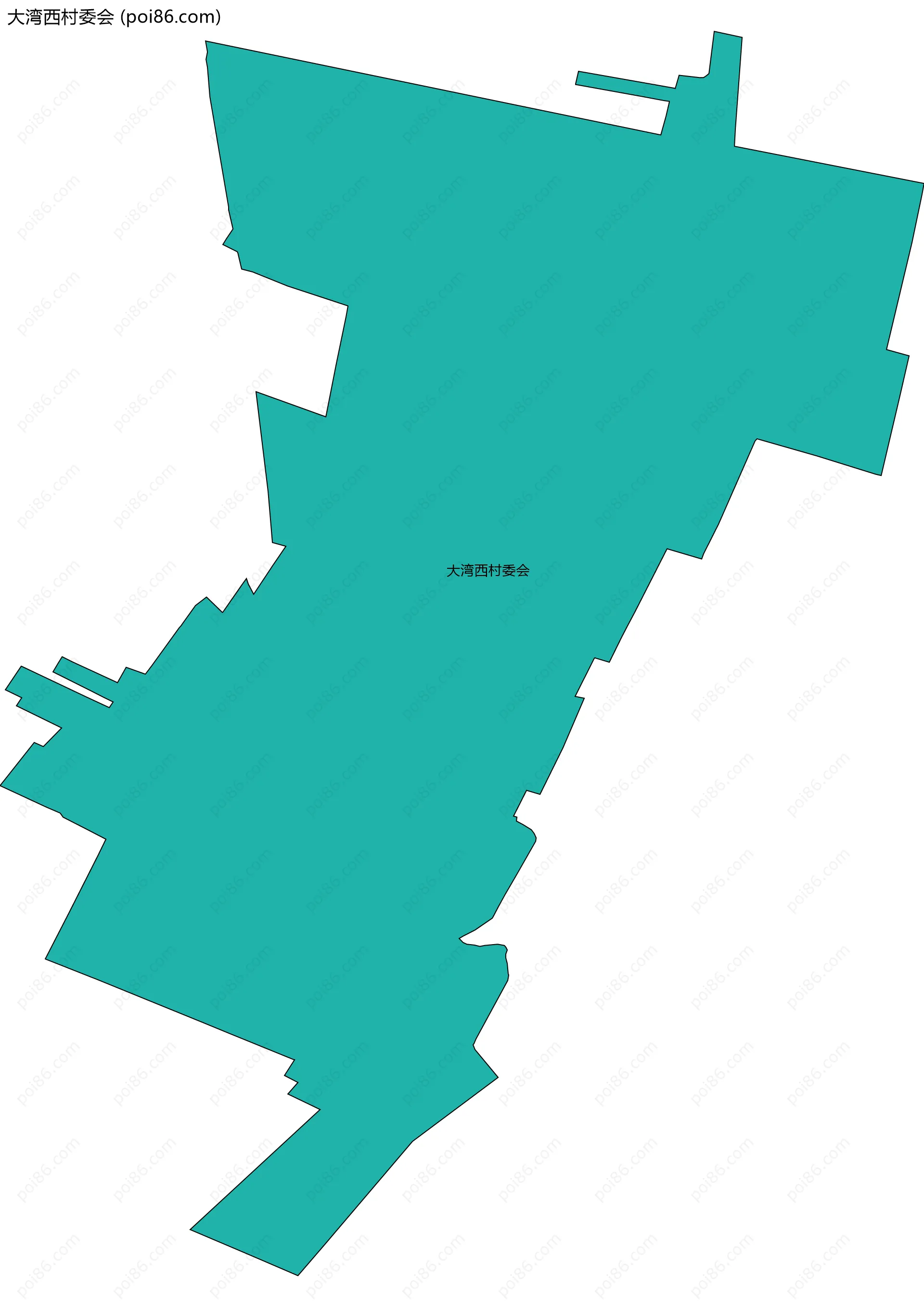 大湾西村委会边界地图