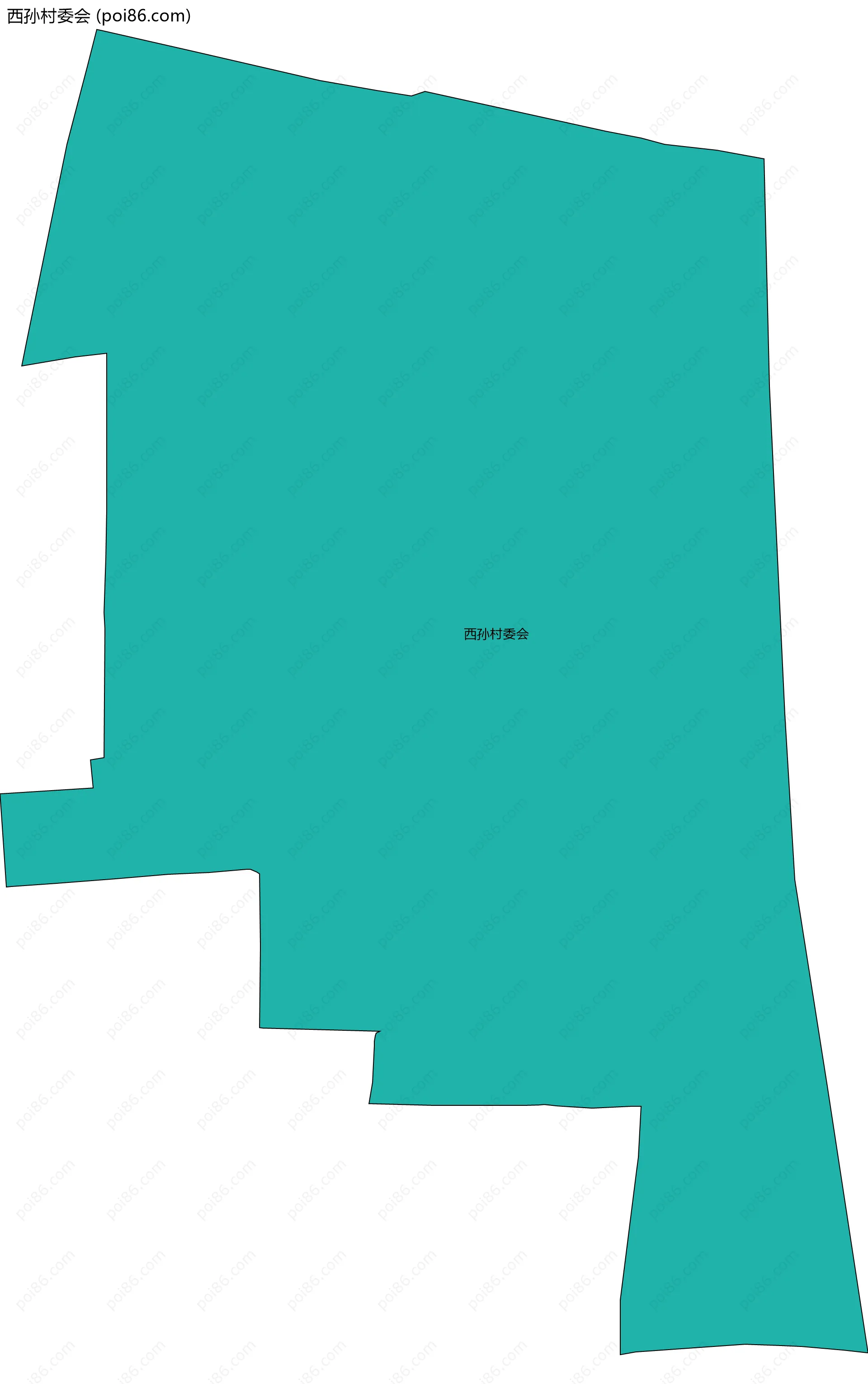 西孙村委会边界地图