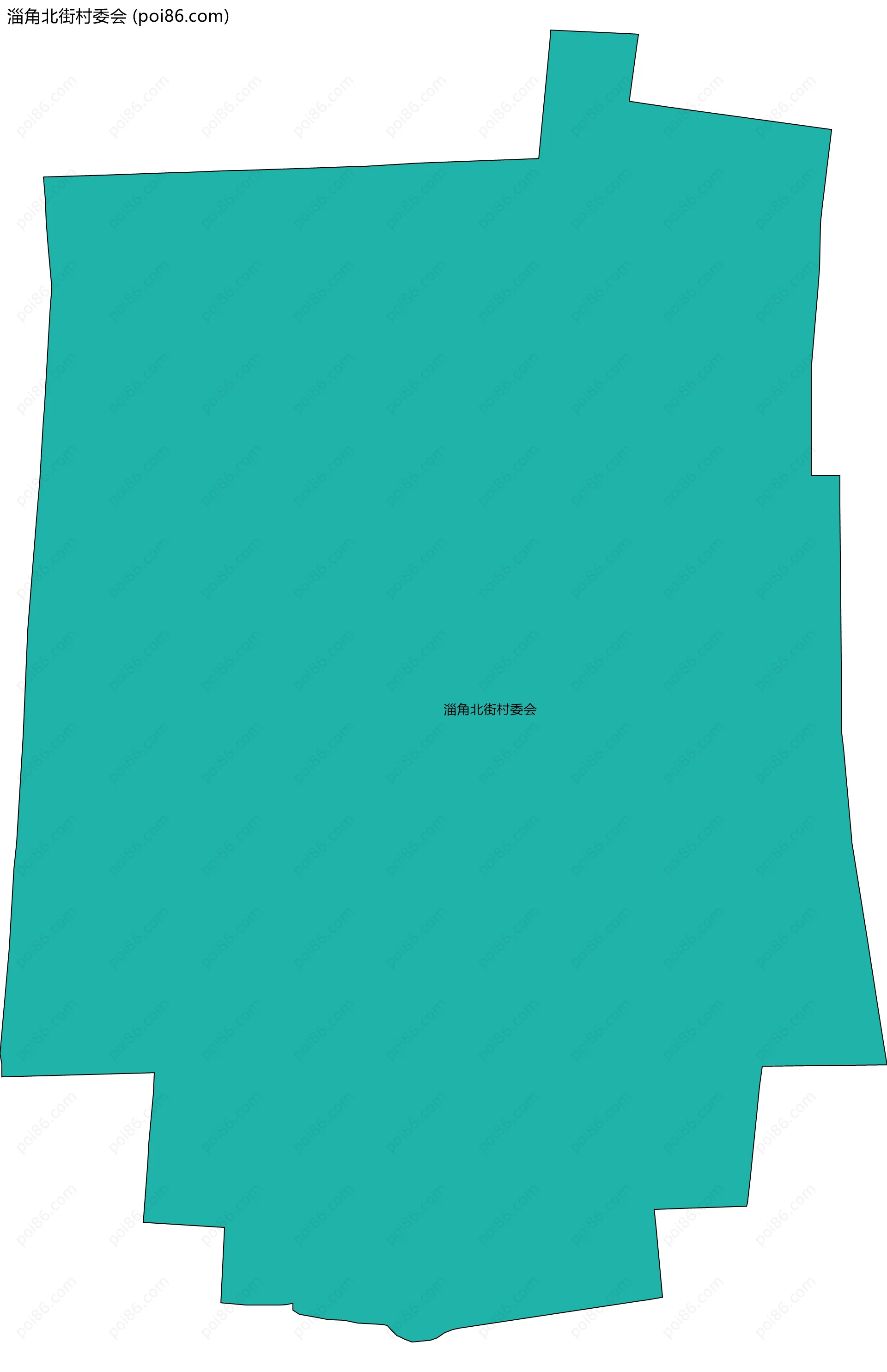 淄角北街村委会边界地图