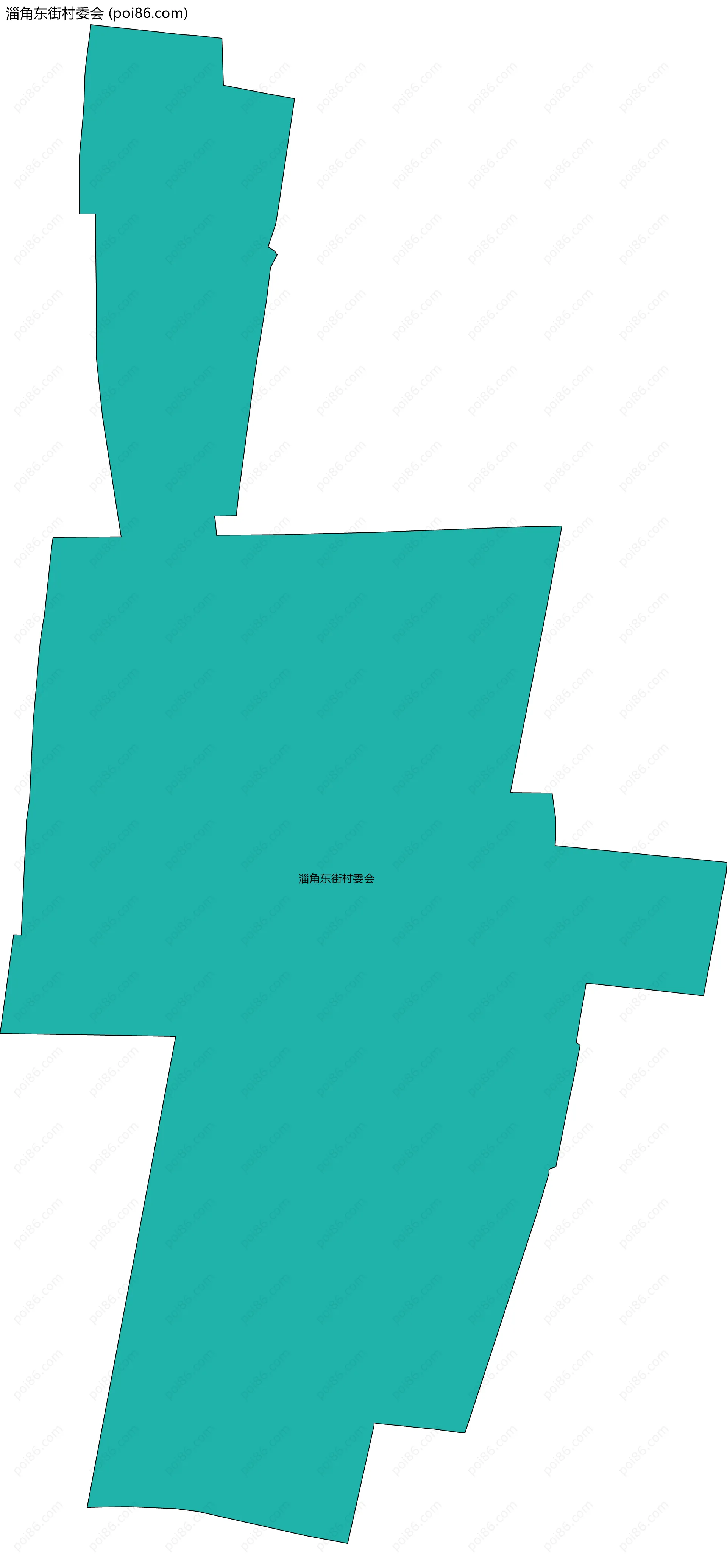 淄角东街村委会边界地图