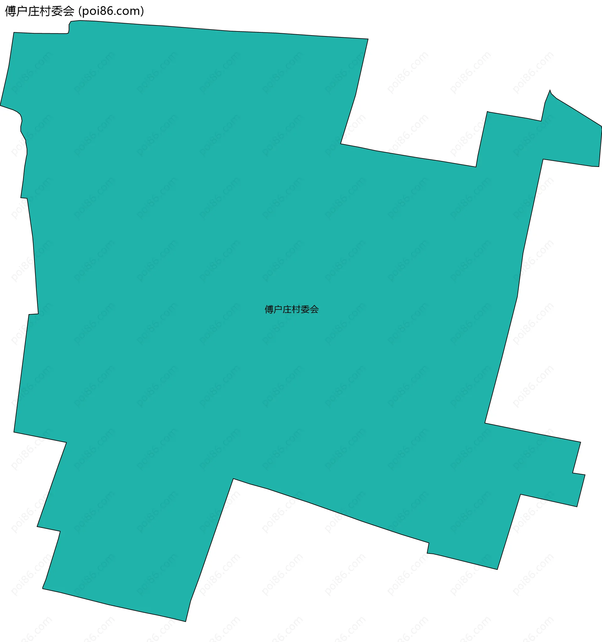 傅户庄村委会边界地图