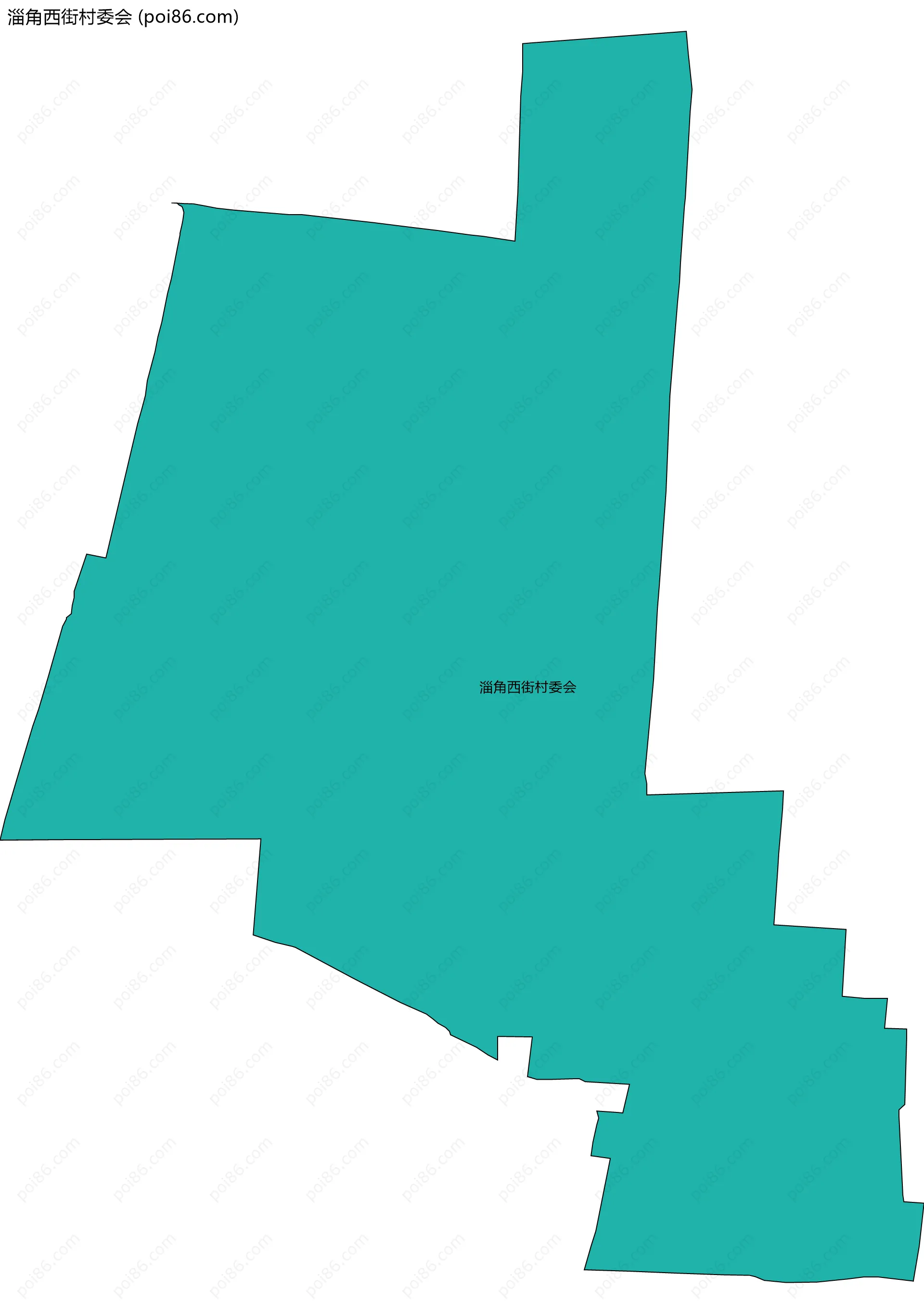 淄角西街村委会边界地图
