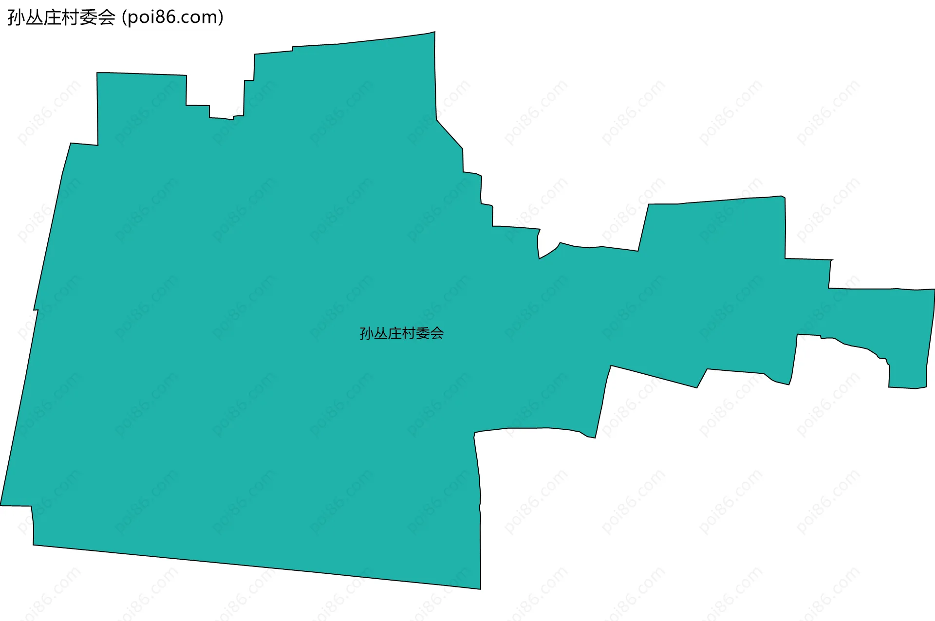 孙丛庄村委会边界地图