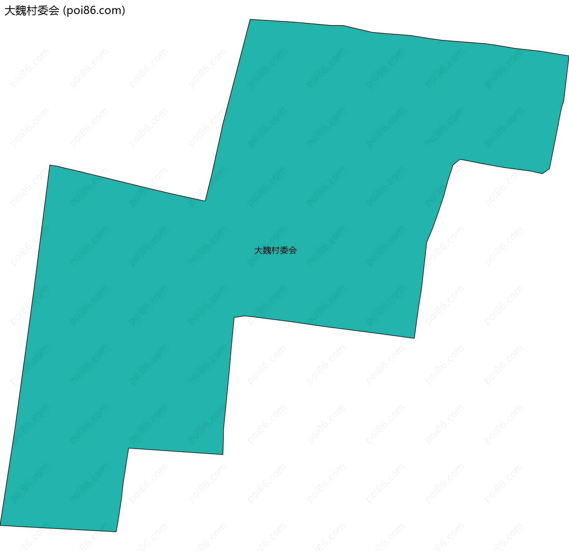 大魏村委会边界地图