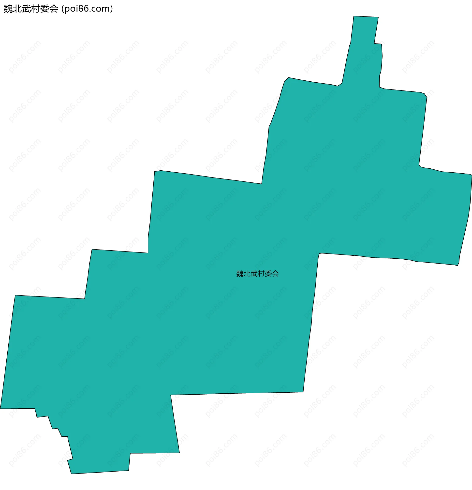 魏北武村委会边界地图