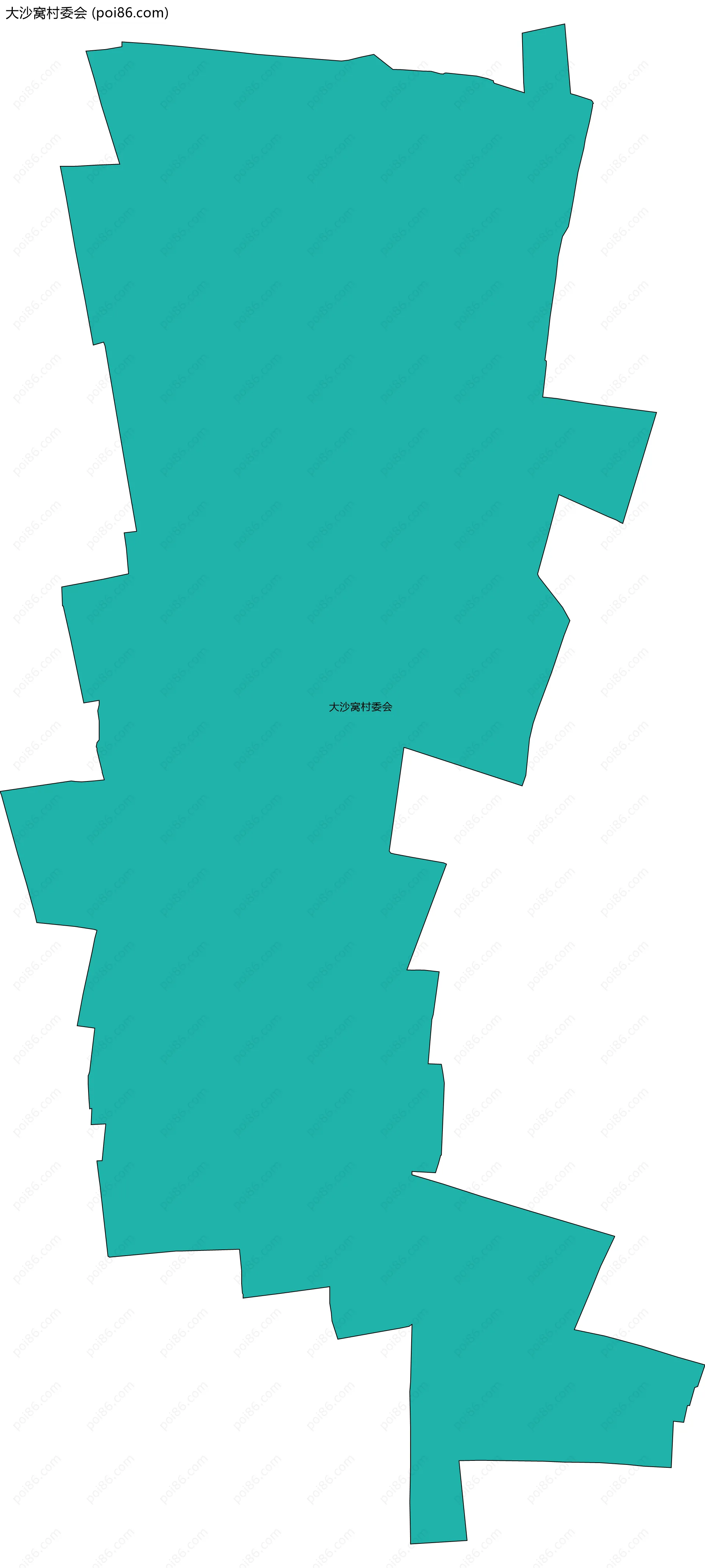 大沙窝村委会边界地图