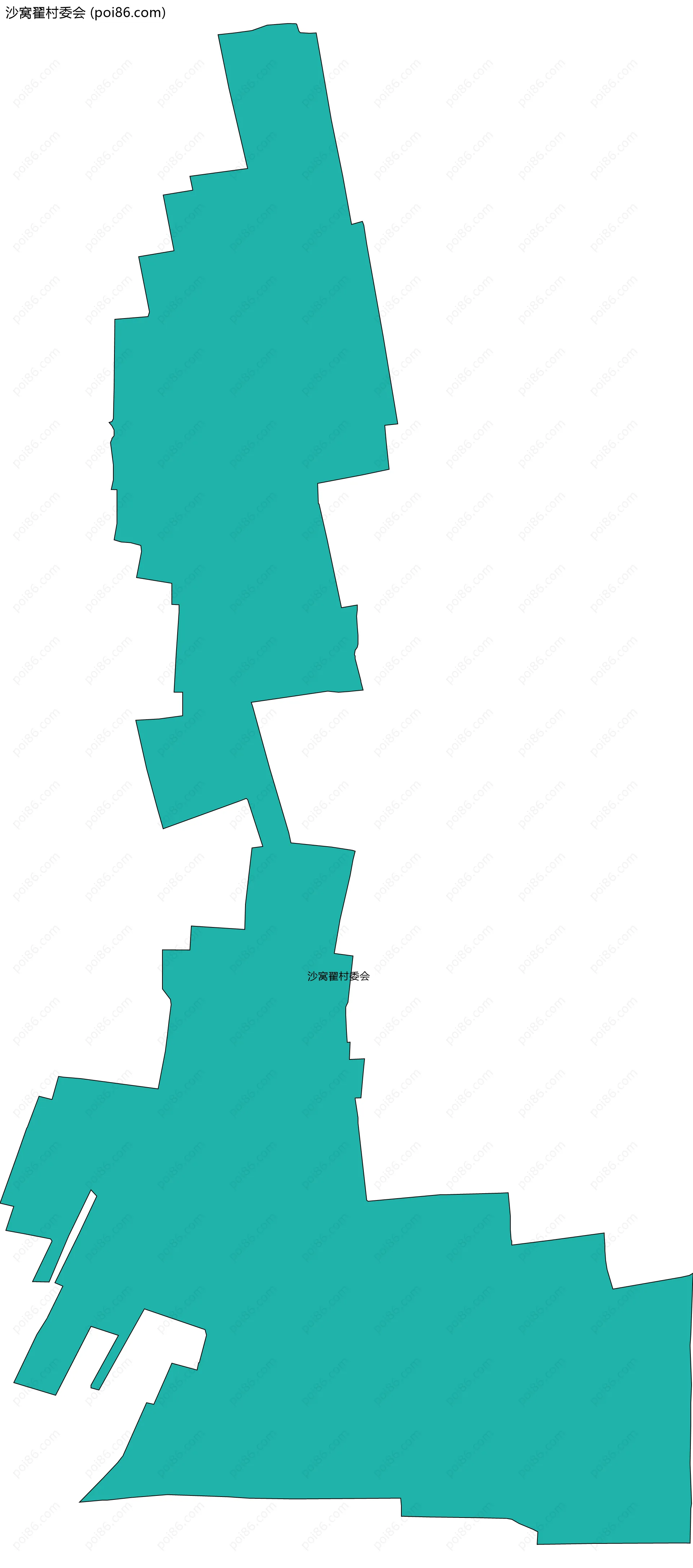 沙窝翟村委会边界地图