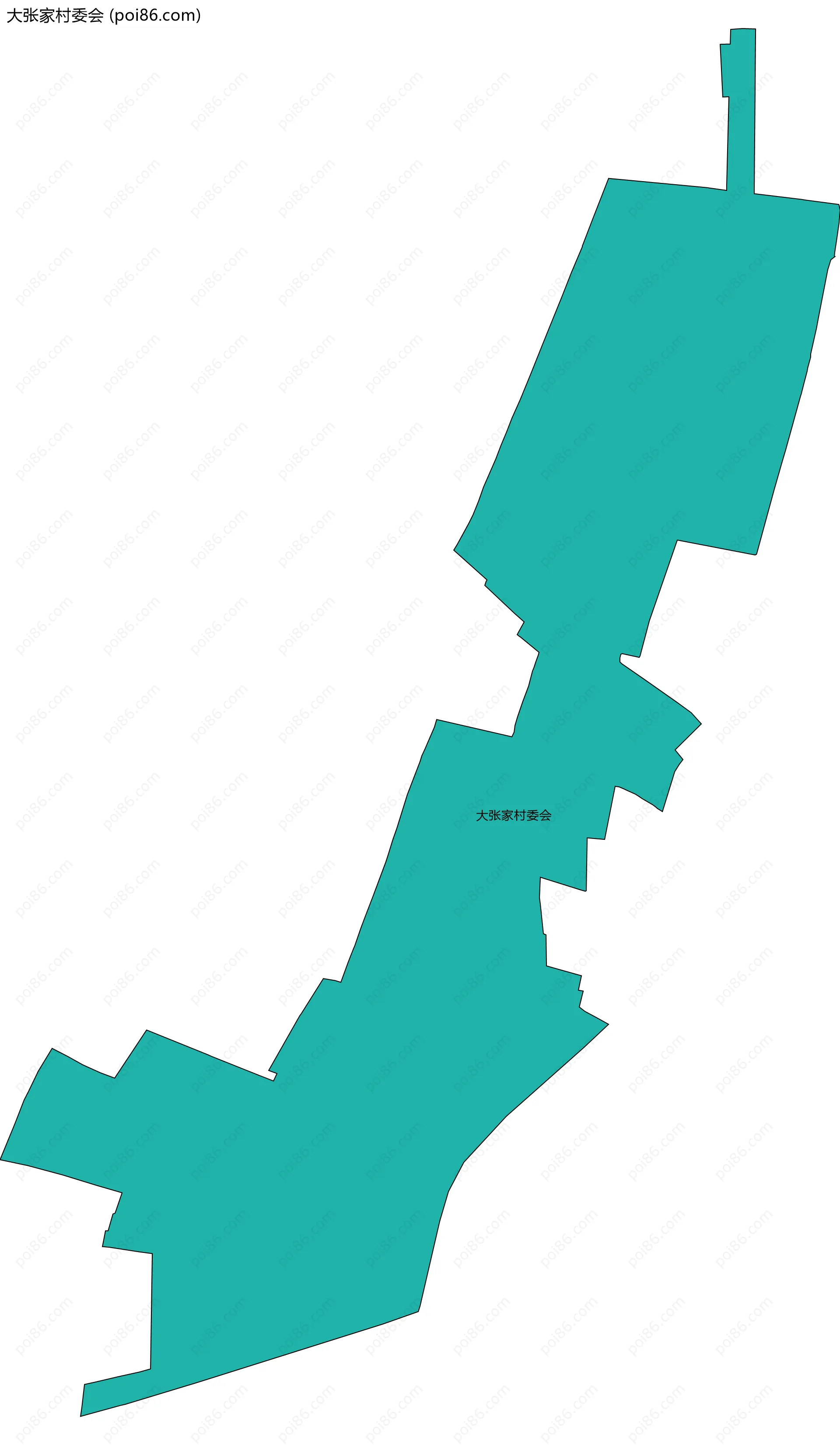 大张家村委会边界地图