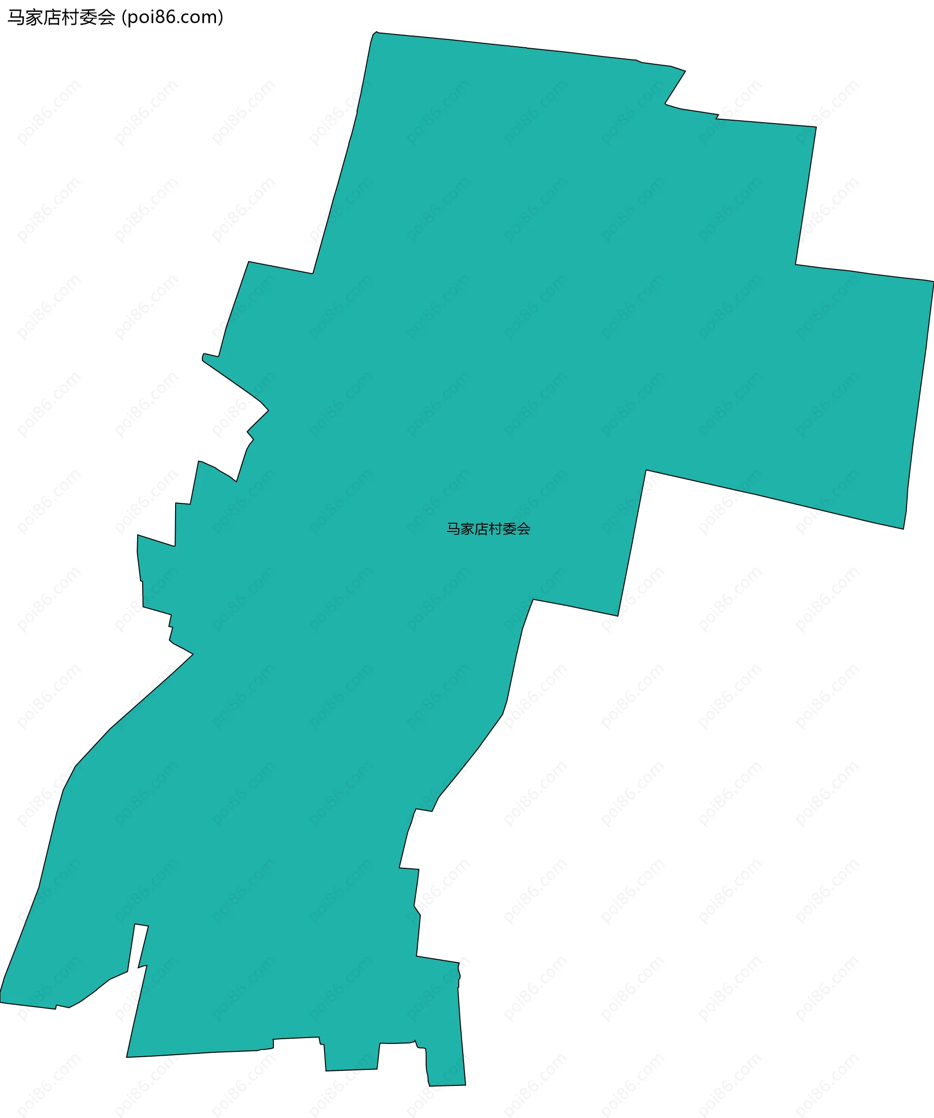 马家店村委会边界地图