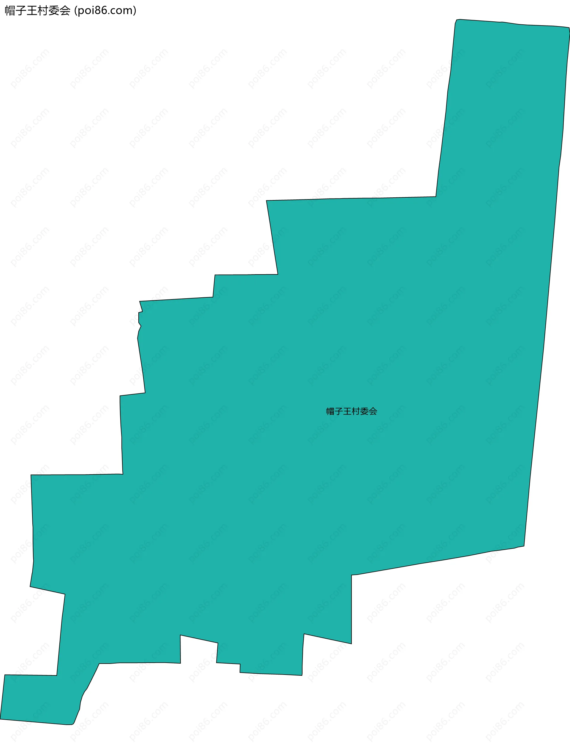 帽子王村委会边界地图