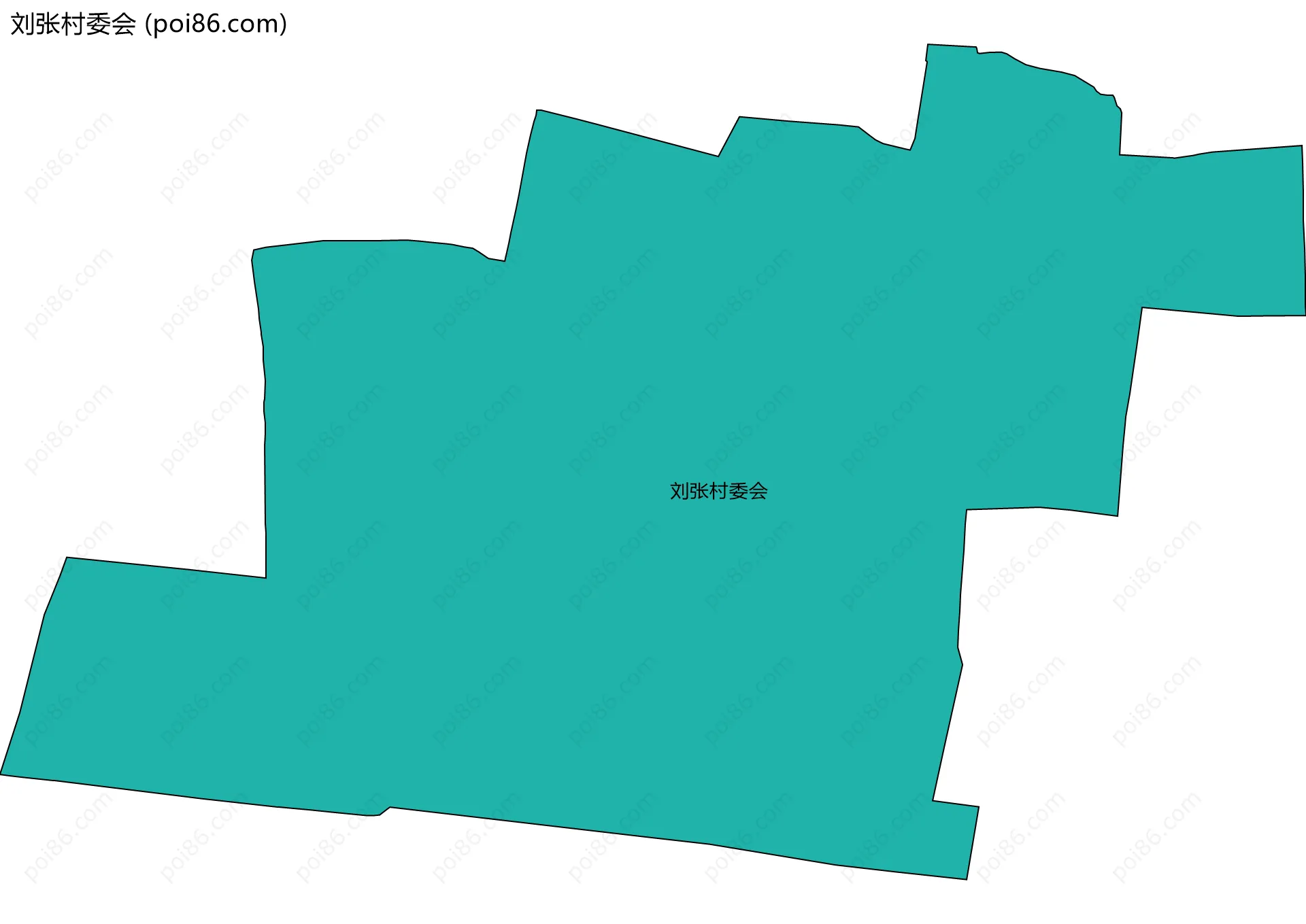 刘张村委会边界地图
