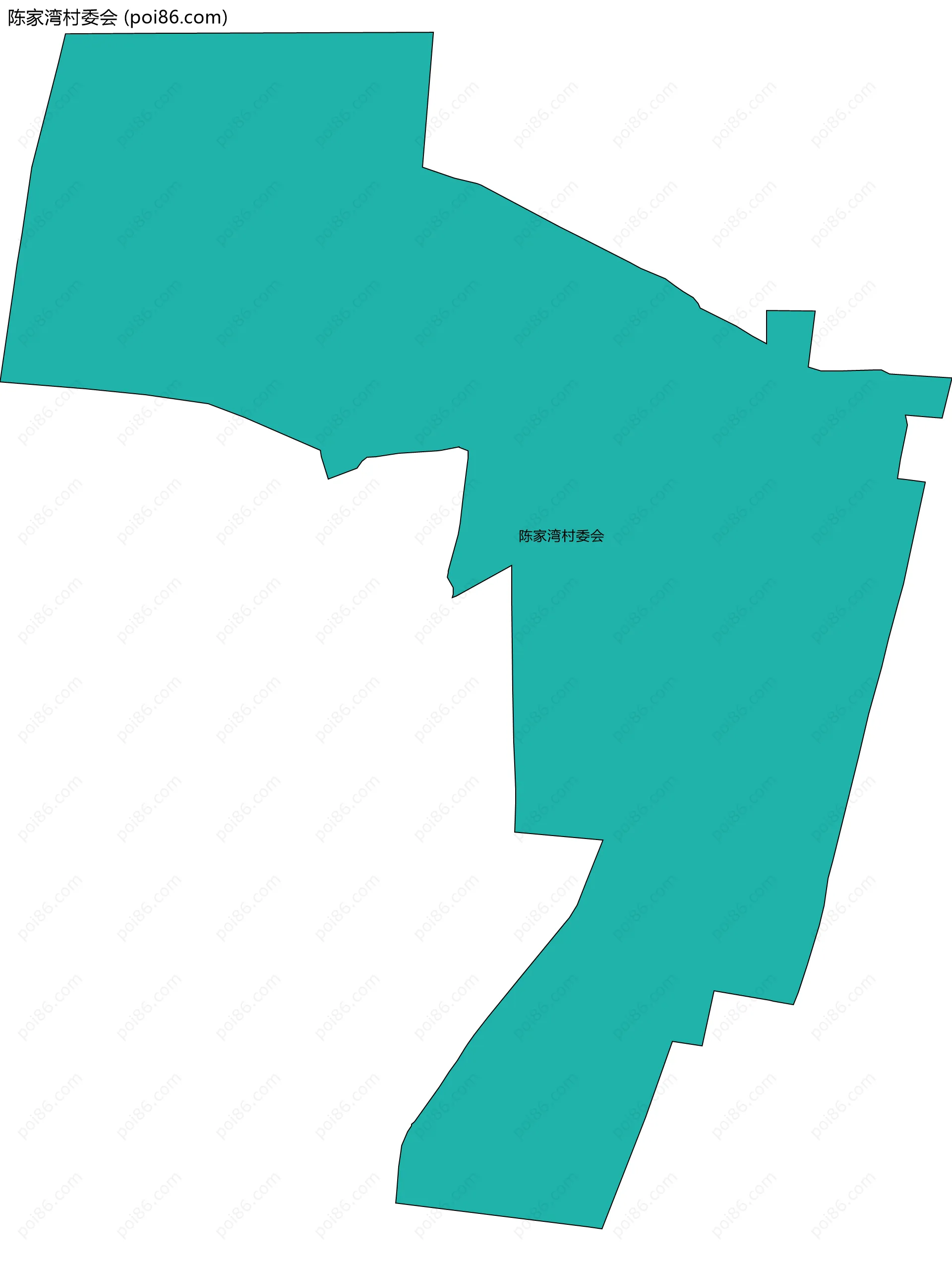 陈家湾村委会边界地图