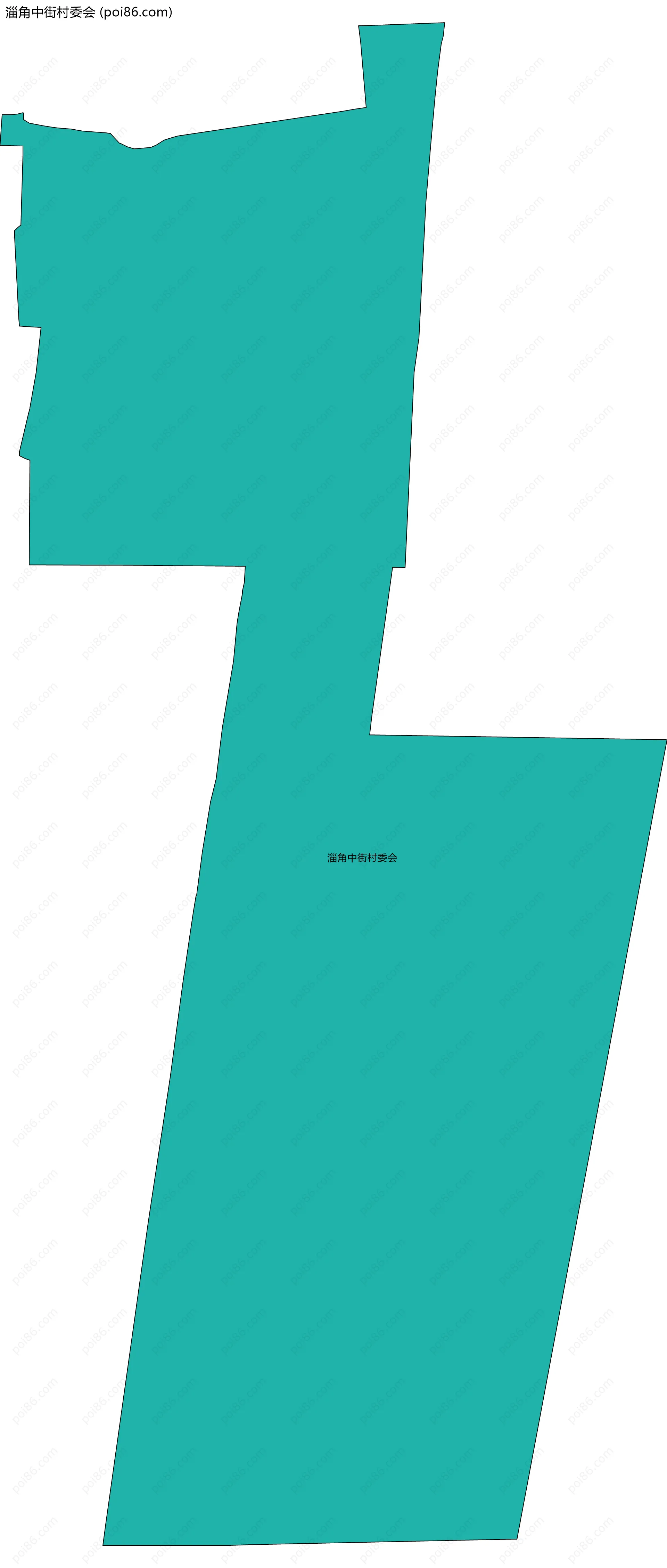 淄角中街村委会边界地图