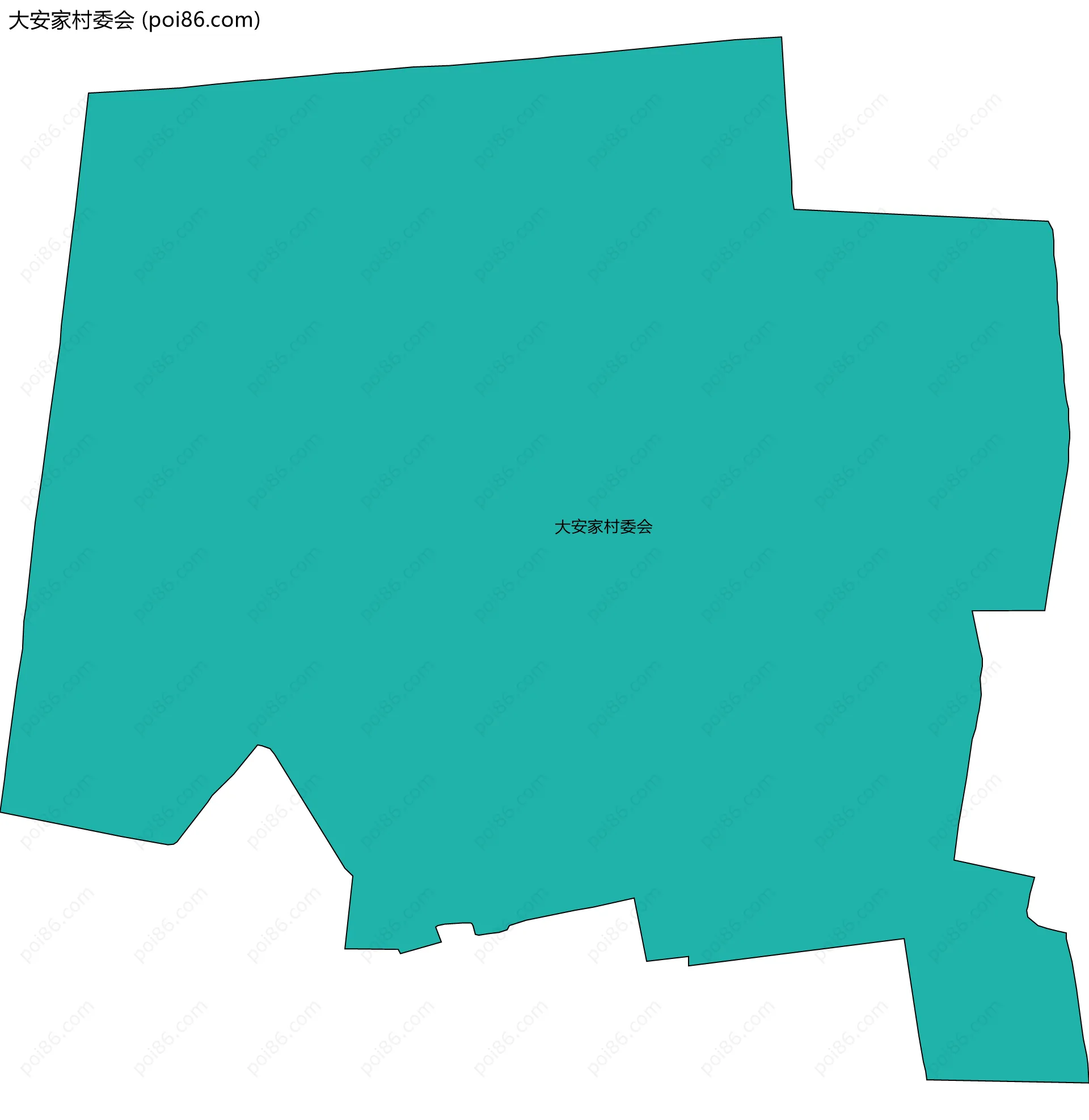 大安家村委会边界地图