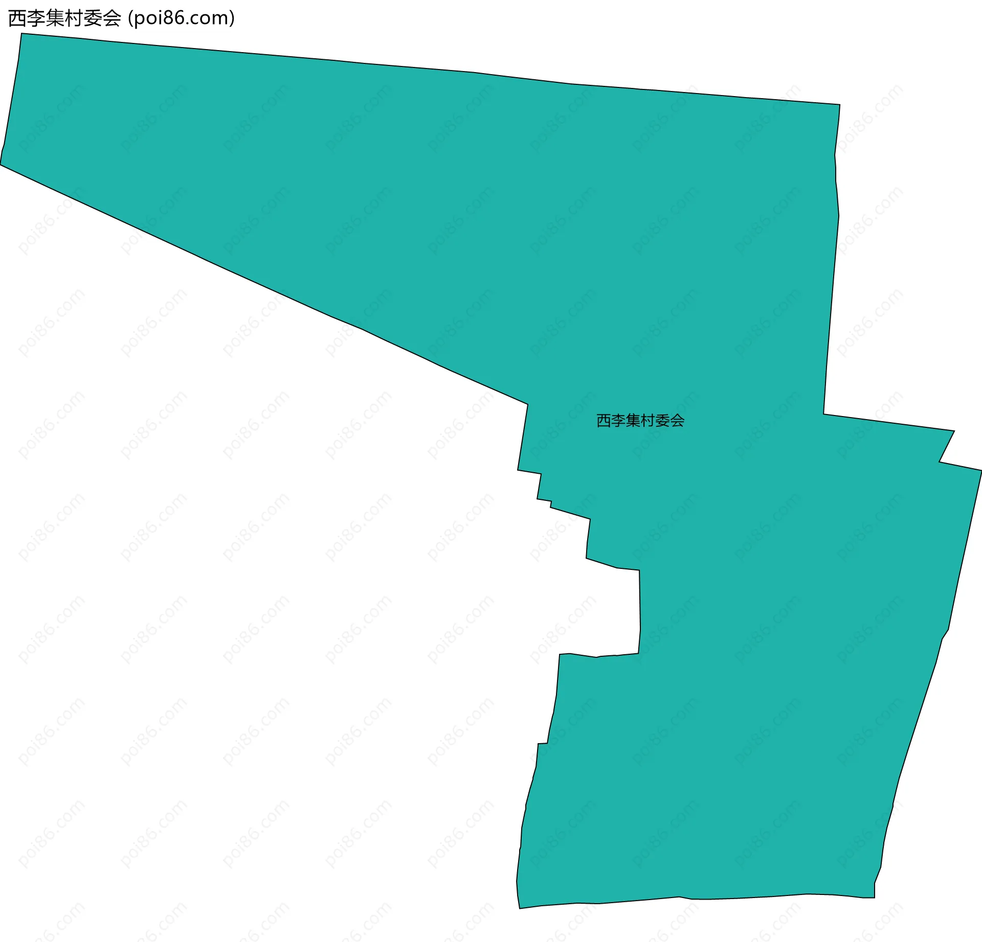 西李集村委会边界地图