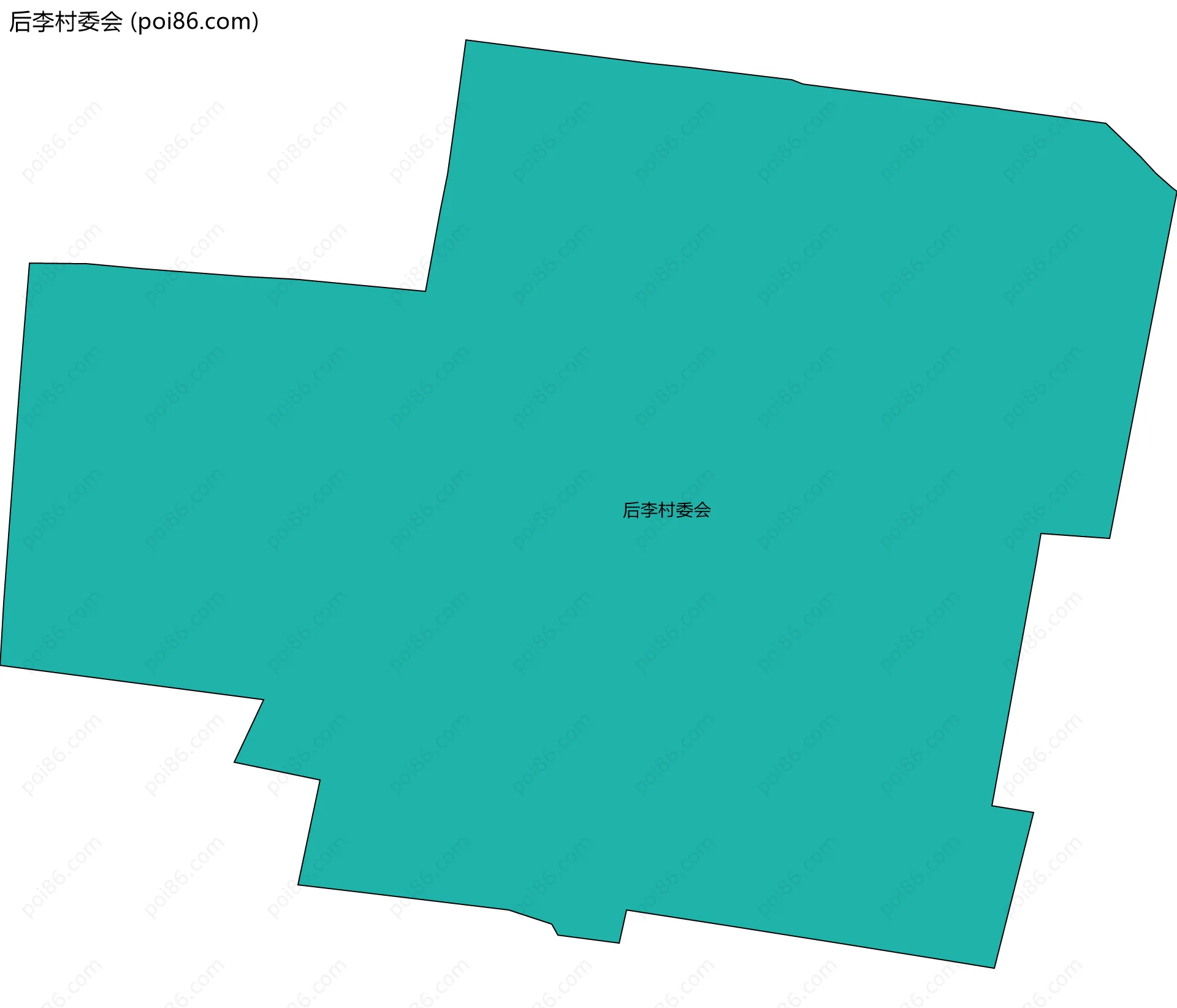 后李村委会边界地图