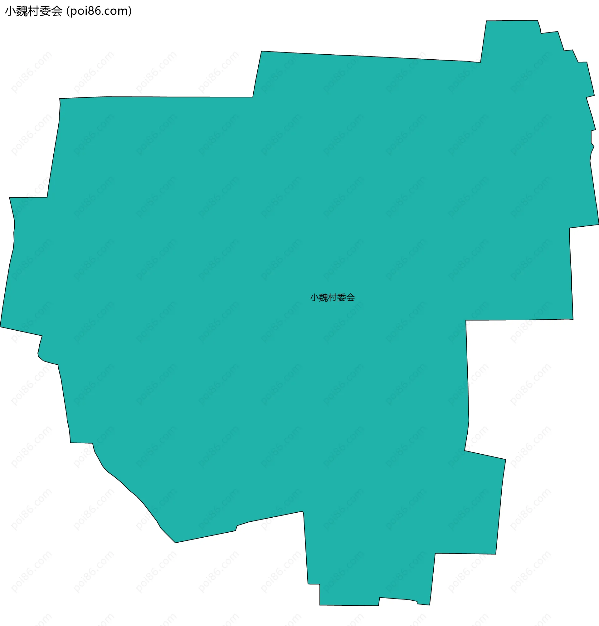 小魏村委会边界地图