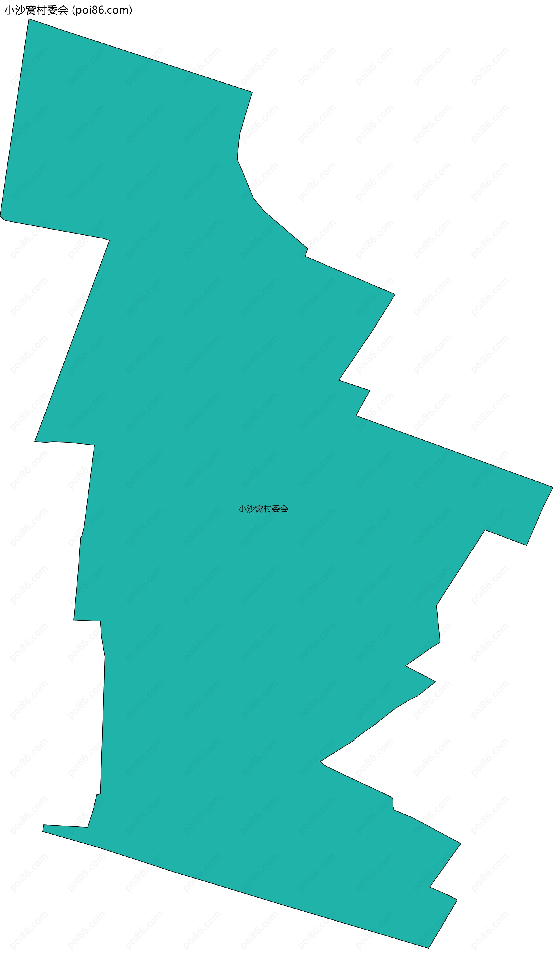 小沙窝村委会边界地图