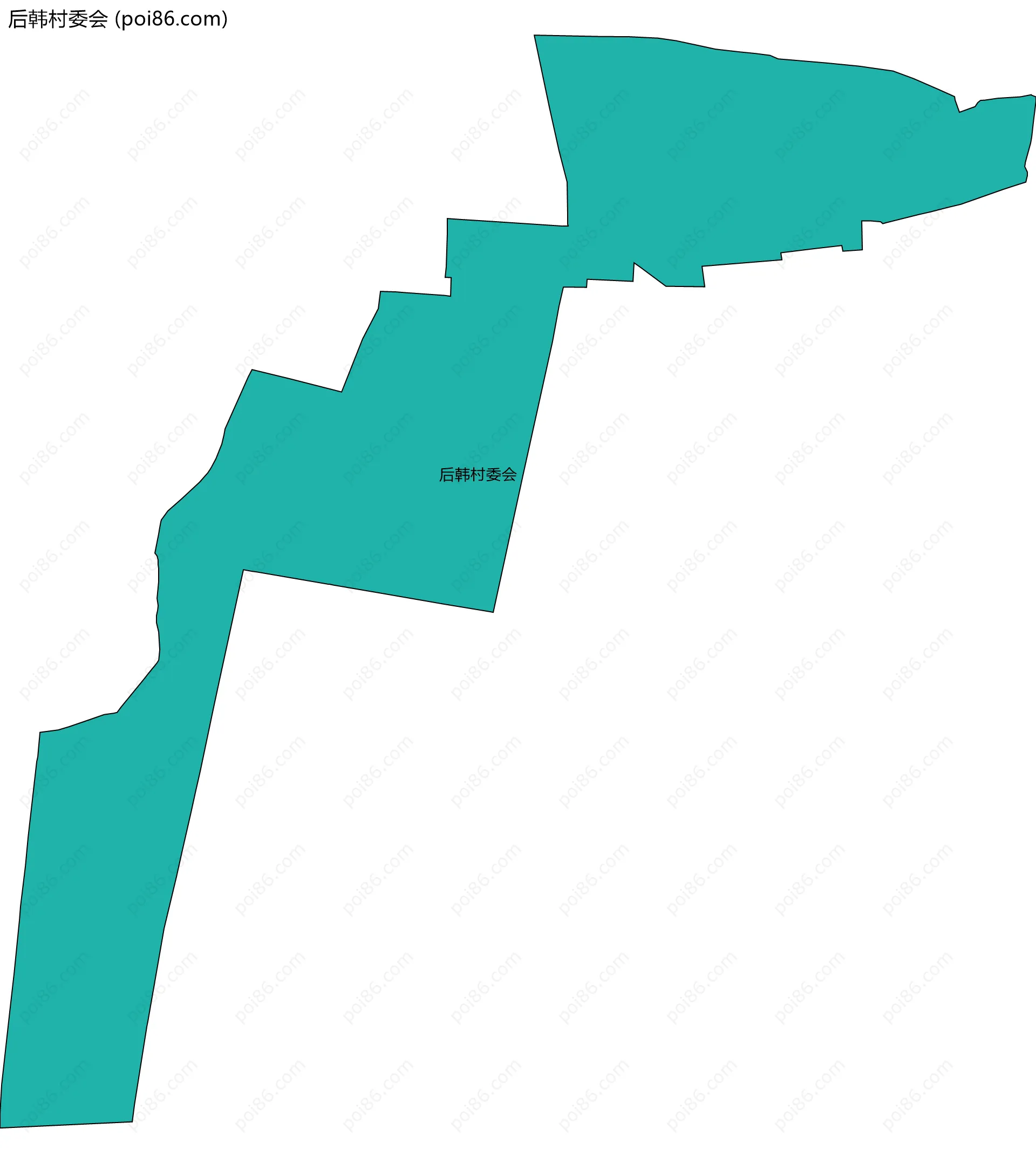 后韩村委会边界地图