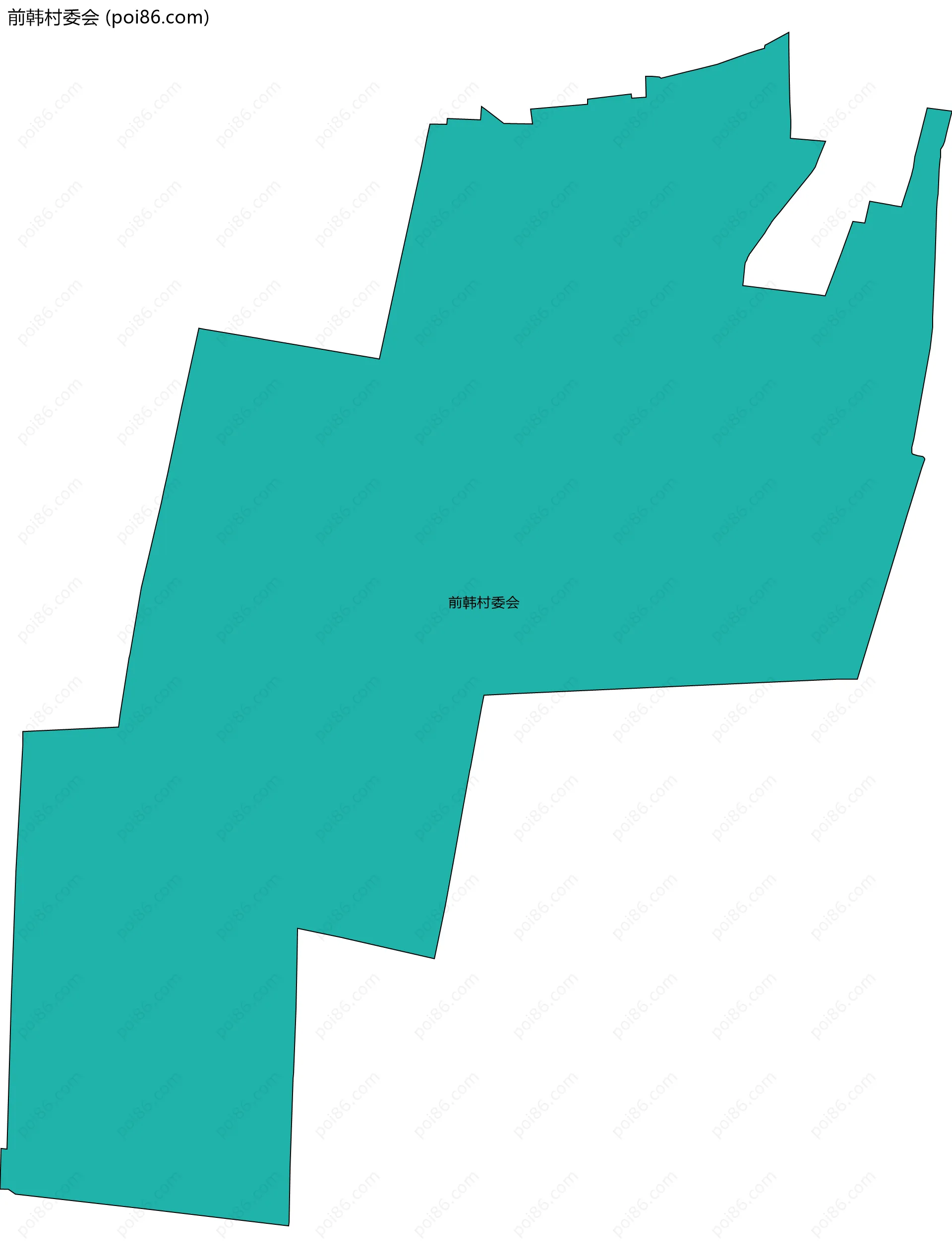 前韩村委会边界地图