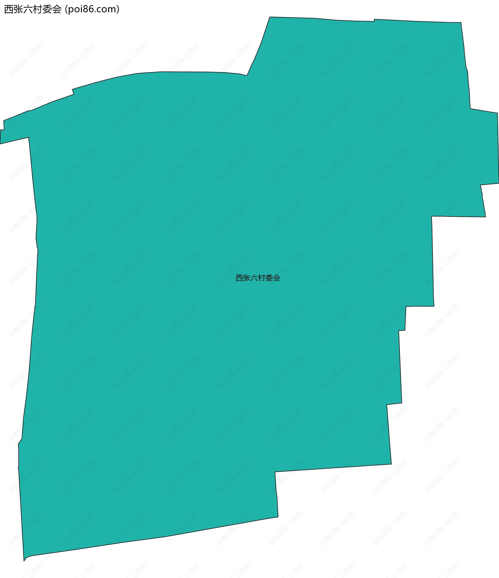 西张六村委会边界地图