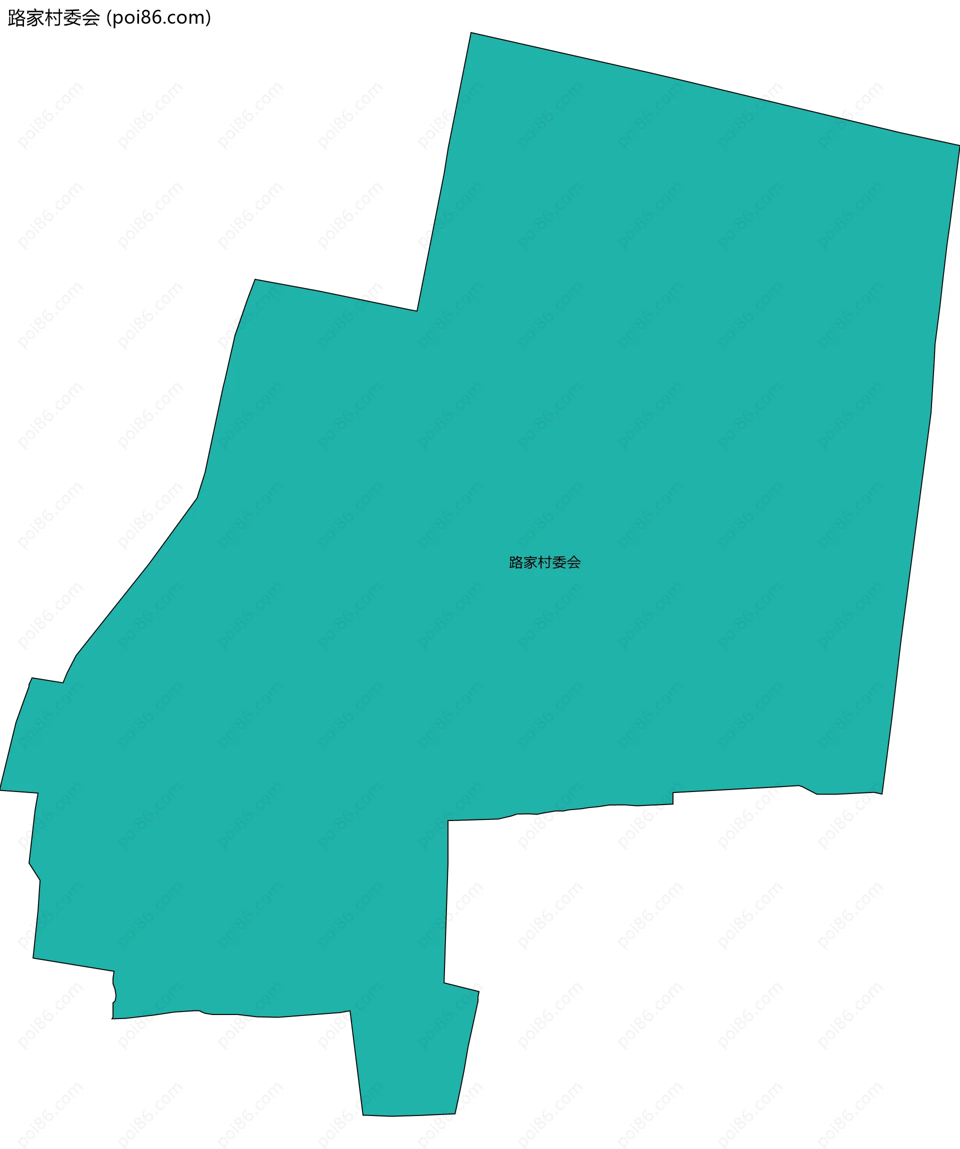 路家村委会边界地图