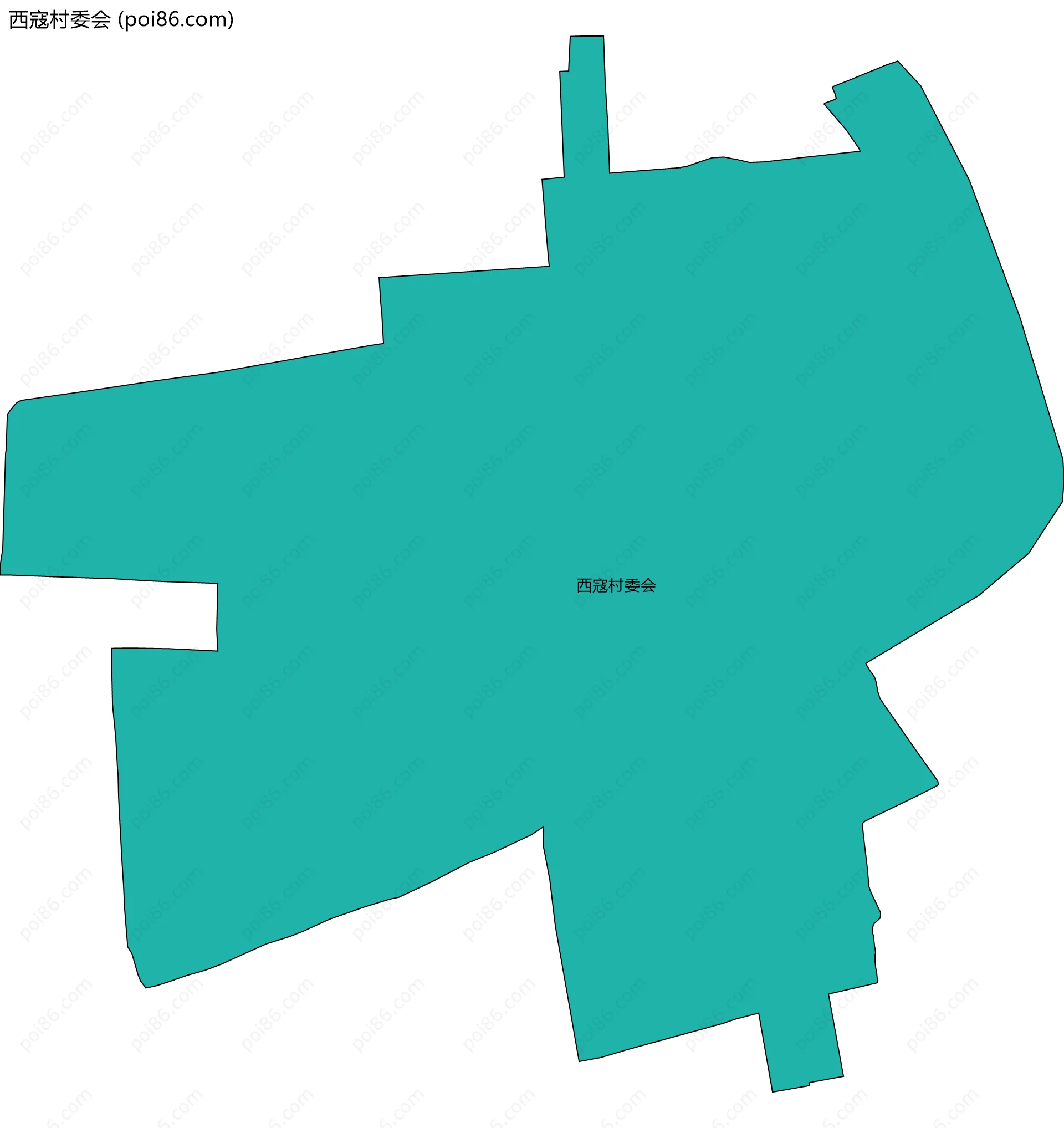 西寇村委会边界地图