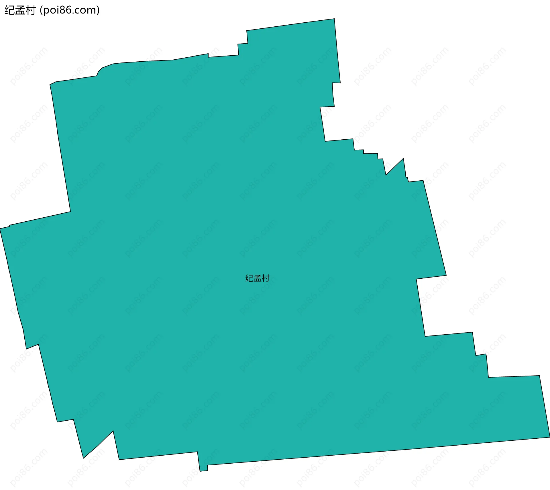 纪孟村边界地图